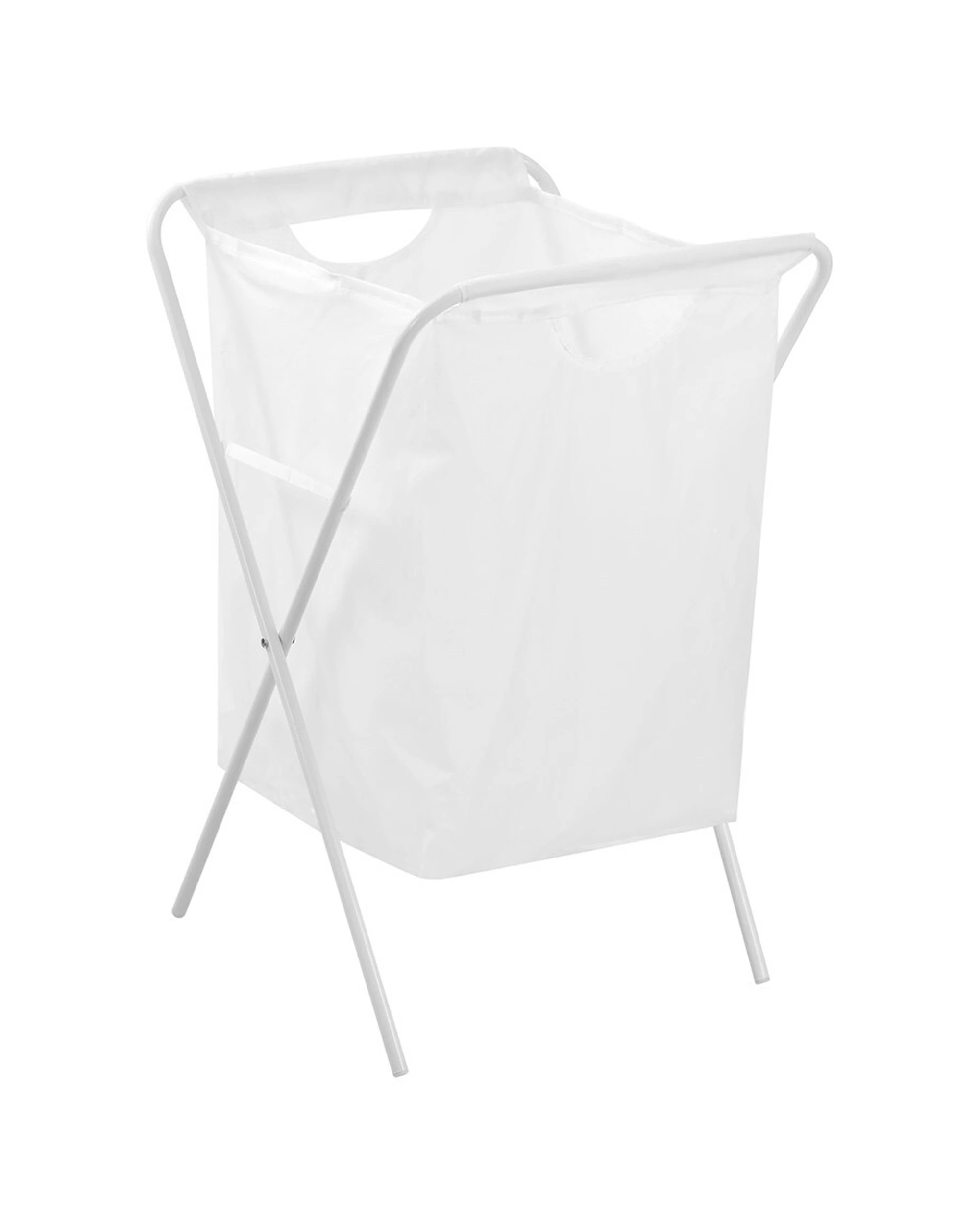 4 Boxsweden Foldaway Laundry Hamper Basket Space Saver Durable 42x64cm - White, 4 of 5