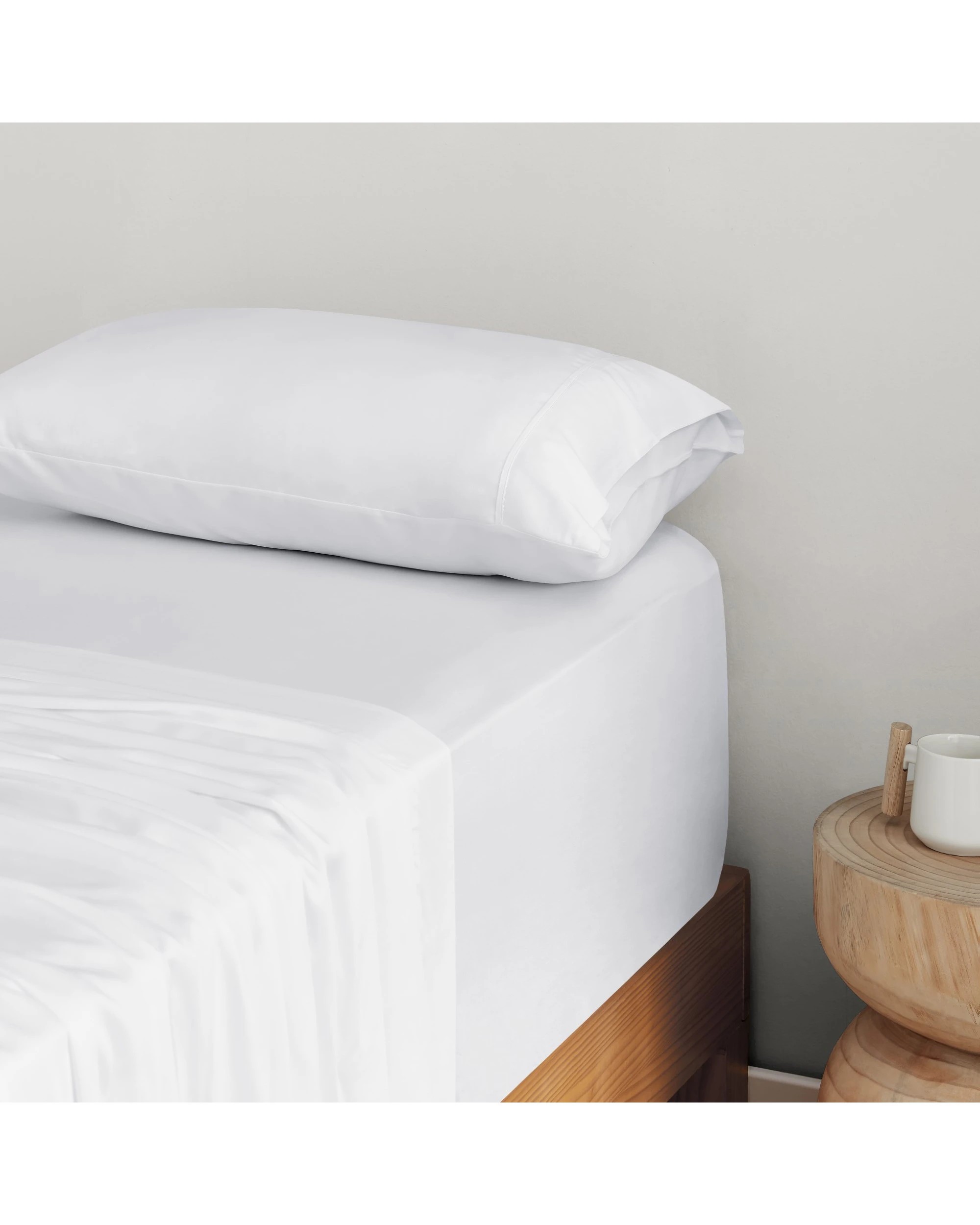 3 Natural Home 400TC 100% Bamboo Sateen Sheet Set - Double Bed - White, 3 of 6