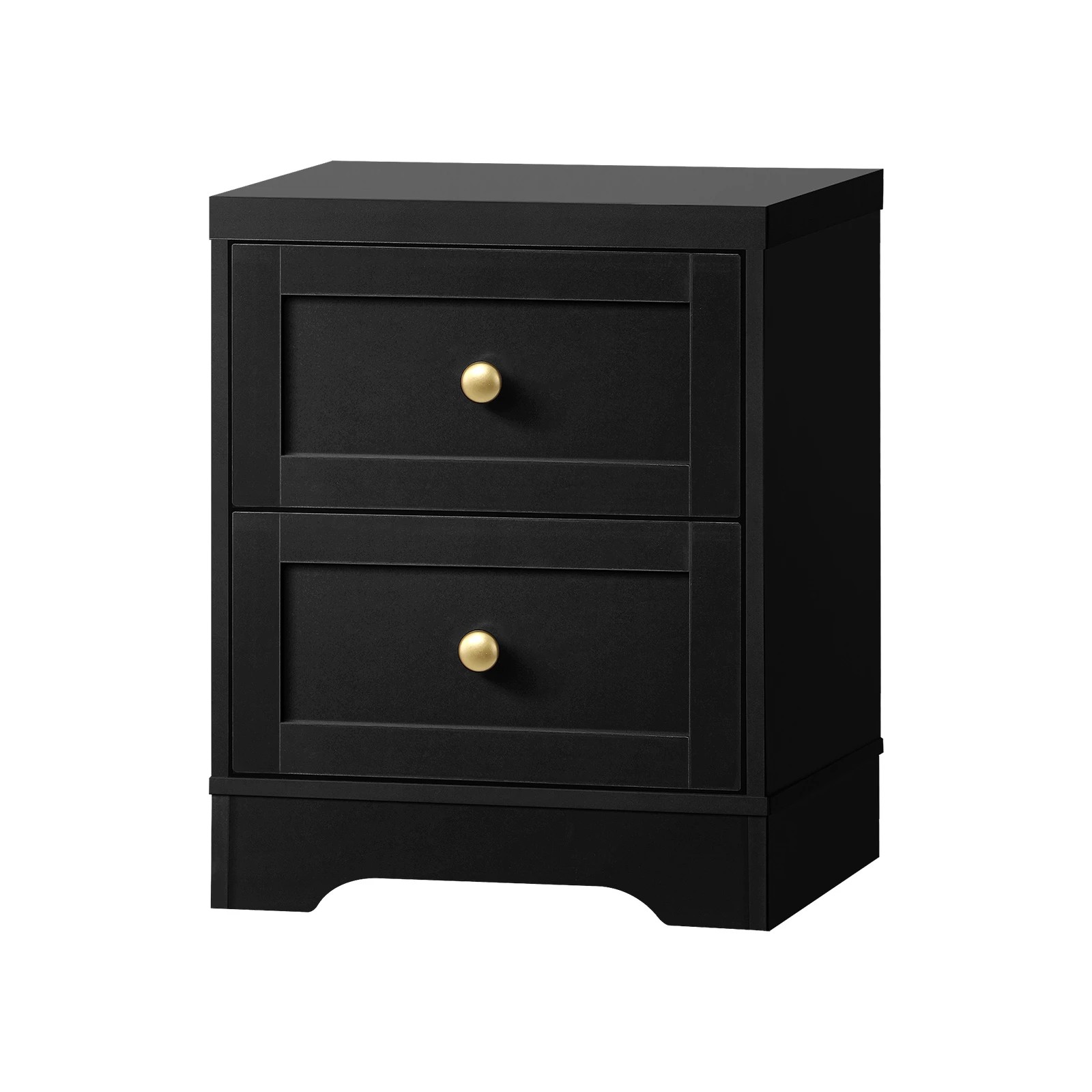 1 Oikiture Bedside Tables 2 Drawers Nightstand Storage Cabinet
 - Black, 1 of 10