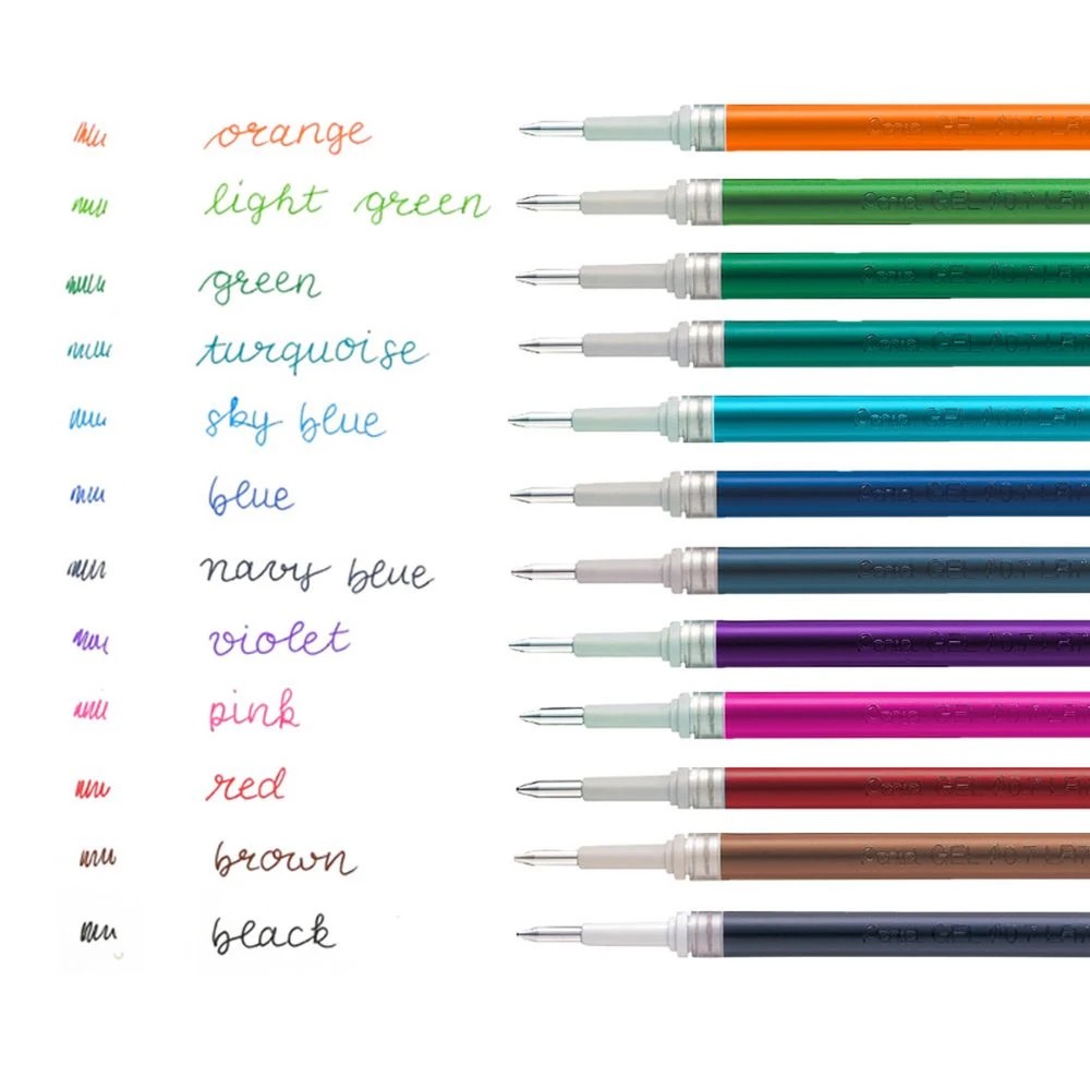 4 Pentel Energel Pen Refills 0.7mm Black, 4 of 4