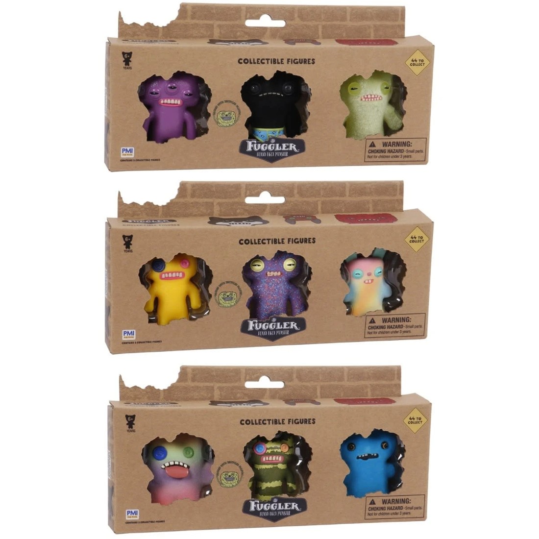 1 3 Pack Fuggler Funny Ugly Monster Collectible Figures - Assorted, 1 of 2
