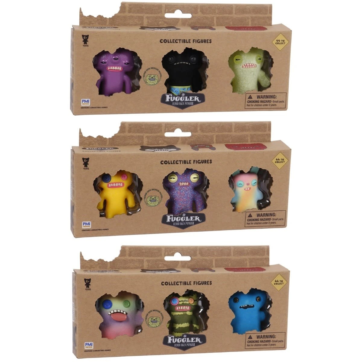 1 3 Pack Fuggler Funny Ugly Monster Collectible Figures - Assorted, 1 of 2
