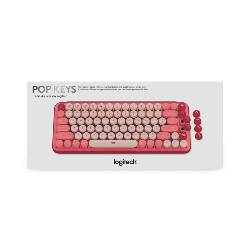 7 Logitech POP Keys Wireless Keyboard Heartbreaker Rose, 7 of 8