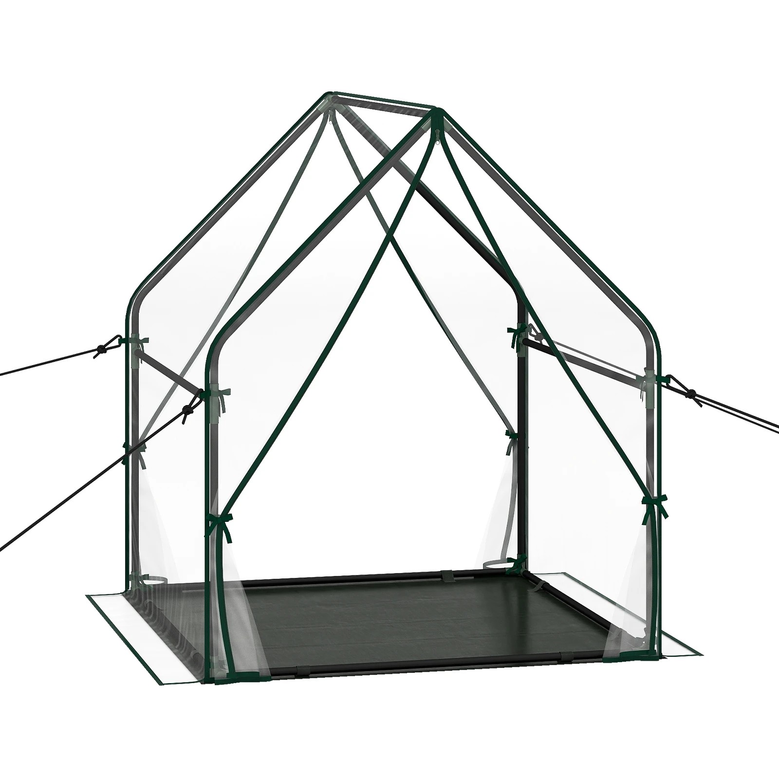 1 Costway Mini Green House Waterproof Bottom Mat Portable Greenhouse Plant Tent 91x91x110CM, 1 of 4