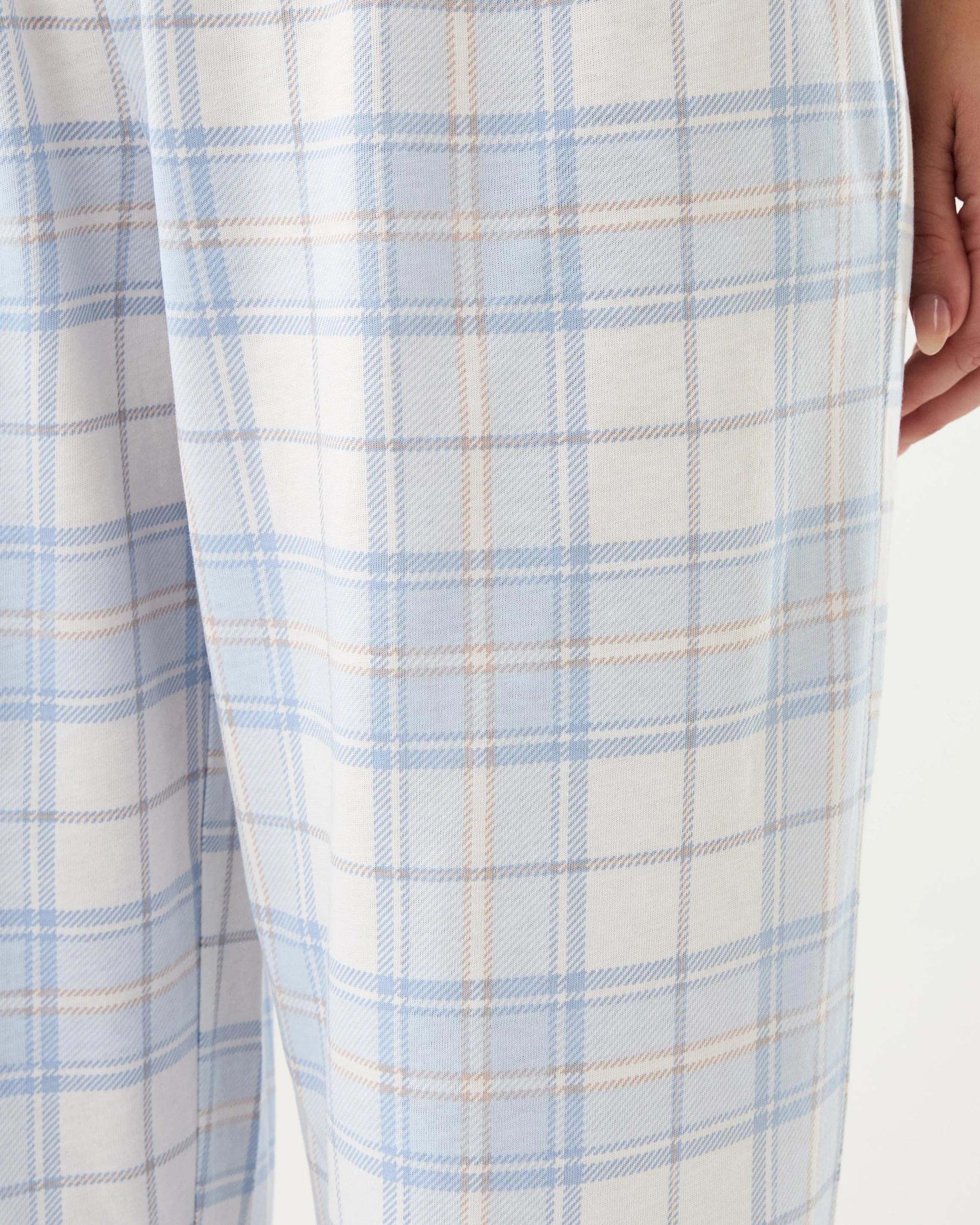 5 Cotton Print Knit Pants Blu Bw Chk, 5 of 5