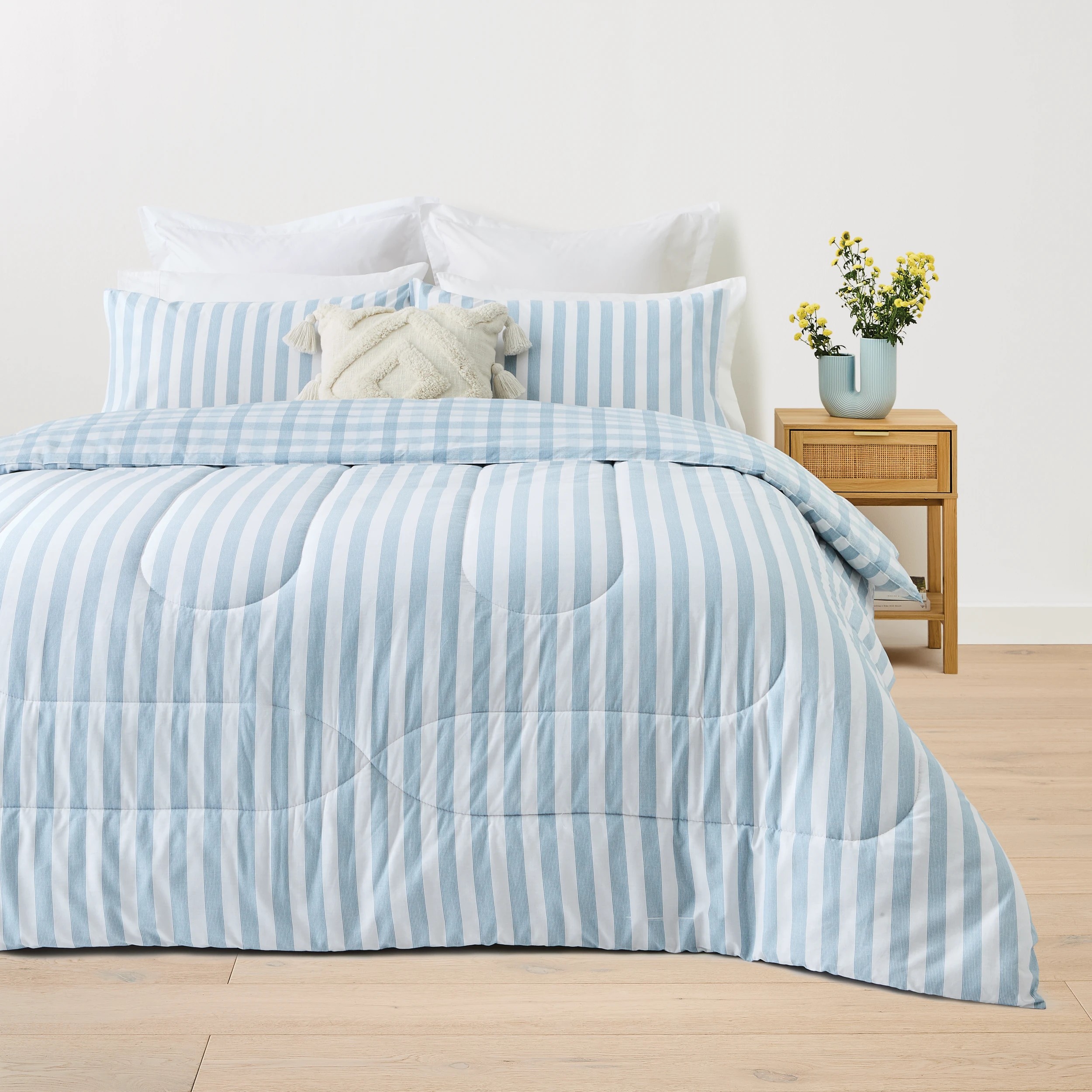 2 Bailey Cotton Rich Reversible Comforter Set - Double Bed, 2 of 7