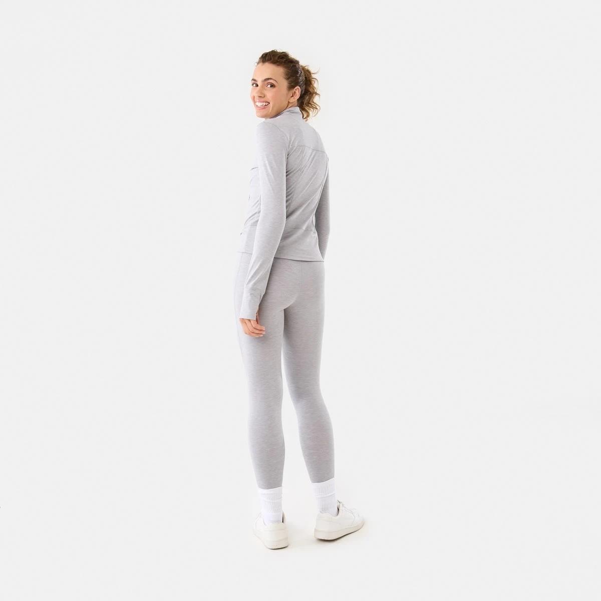 3 Active Womens Soft Touch Leggings Grey Marle, 3 of 6