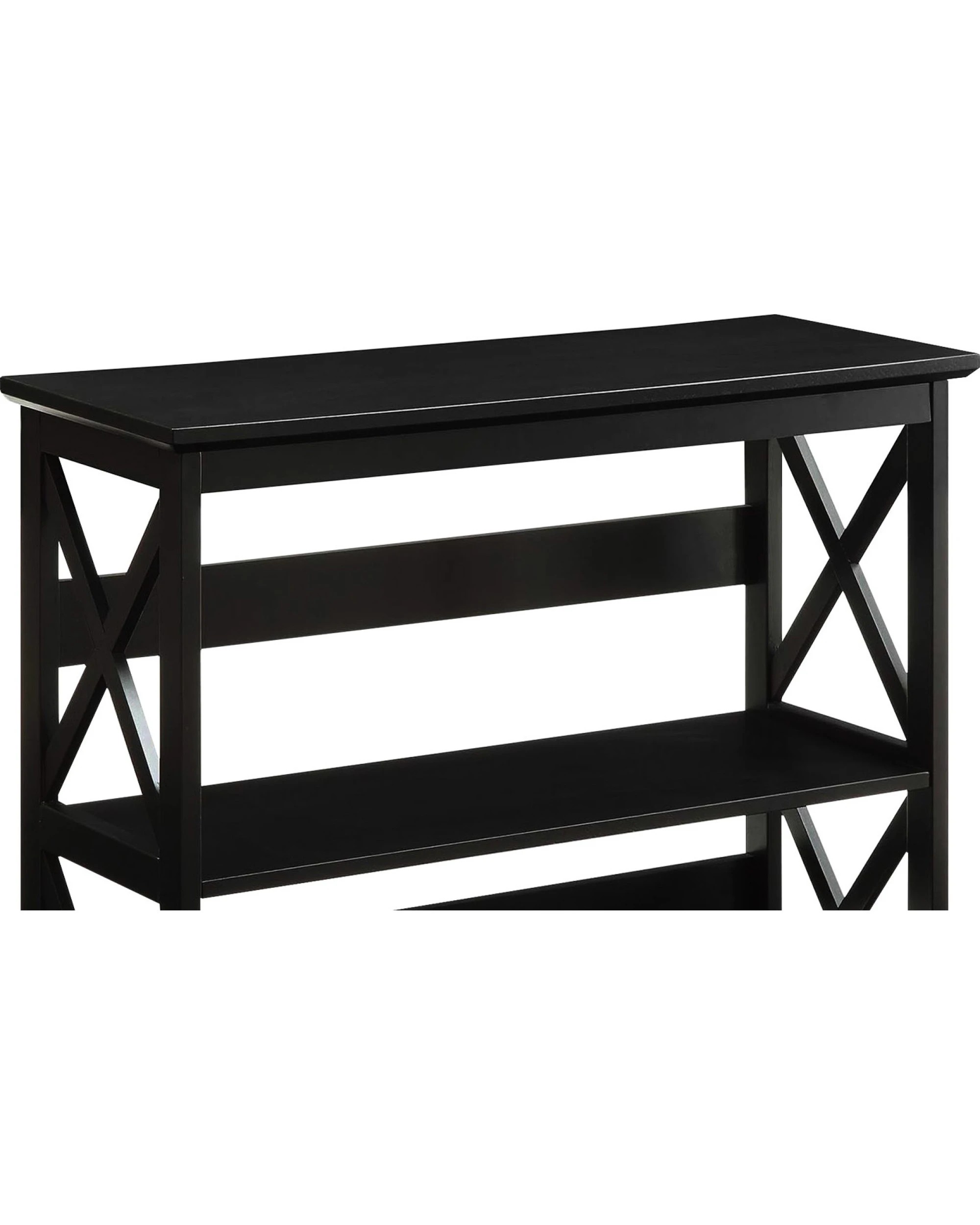 4 Sarantino Lucas 3-tier Bookshelf Display Rack In Black, 4 of 10