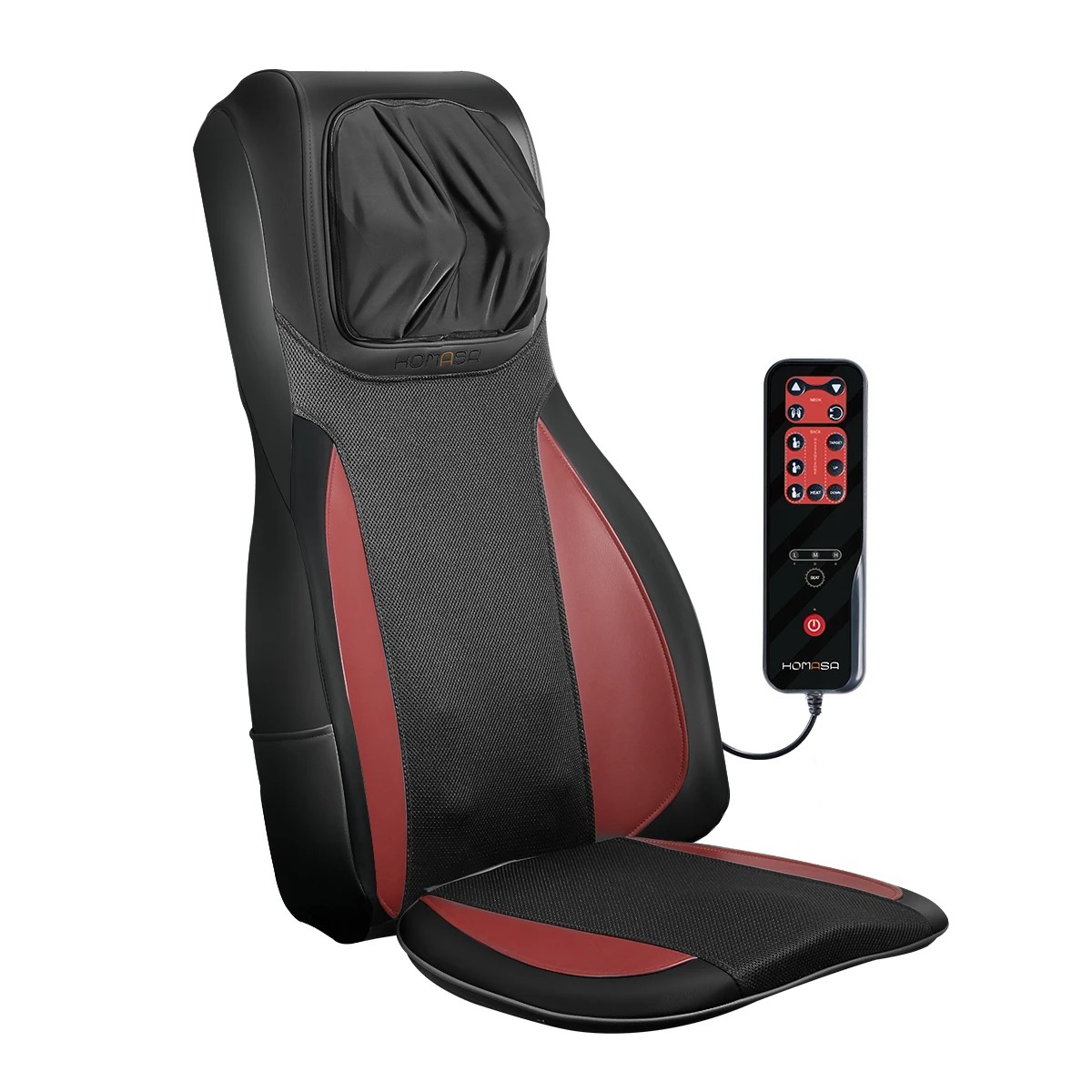 1 HOMASA Full Body Neck Back Massager Shiatsu Massage Chair Car Seat Cushion, 1 of 3