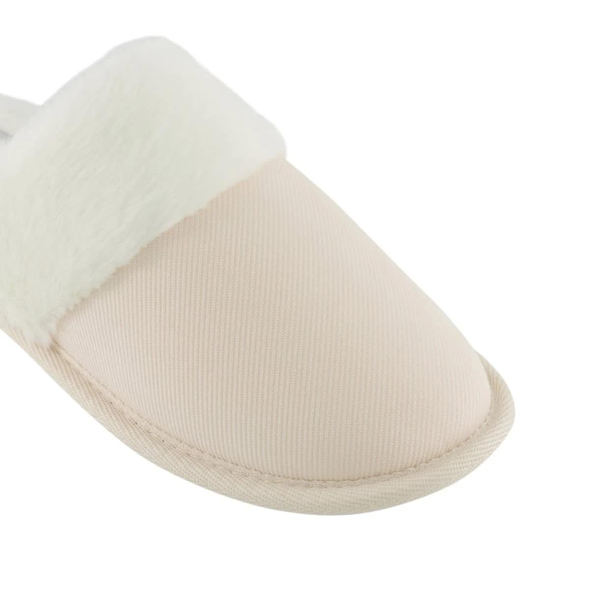 3 Corduroy Slipper Scuffs Beige Gray, 3 of 3