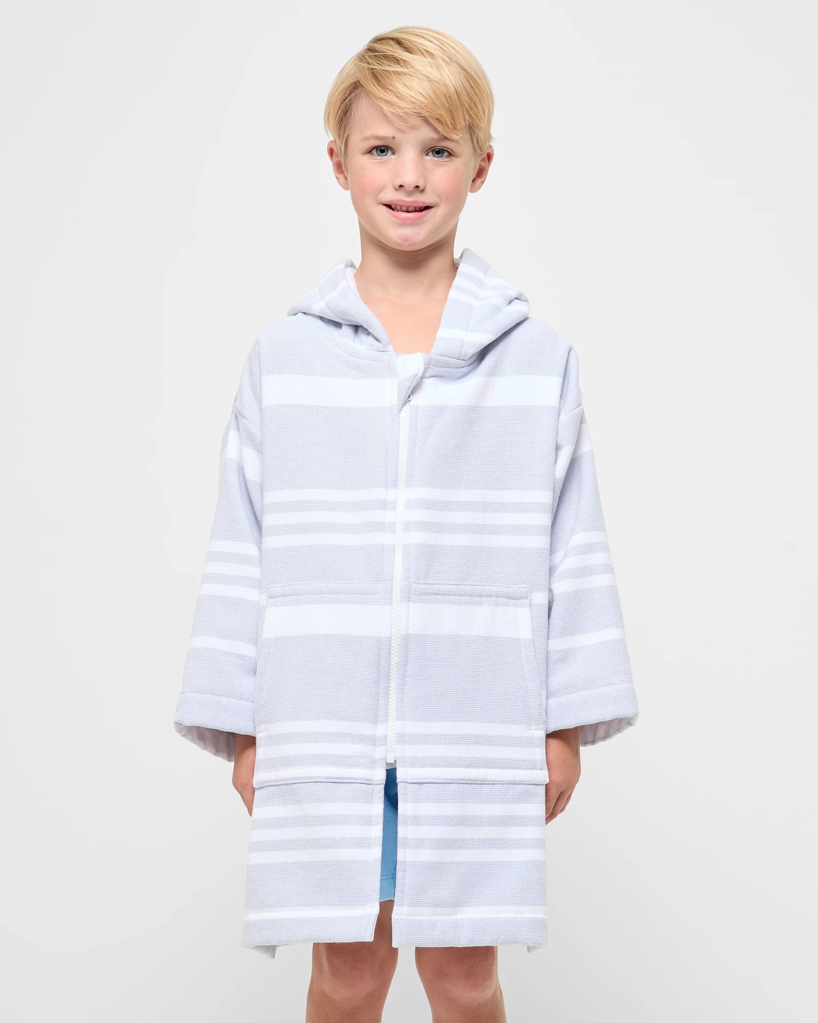 2 Target Henley Kids  Zip Thru Hooded Towel - Size: 4-6, 2 of 6