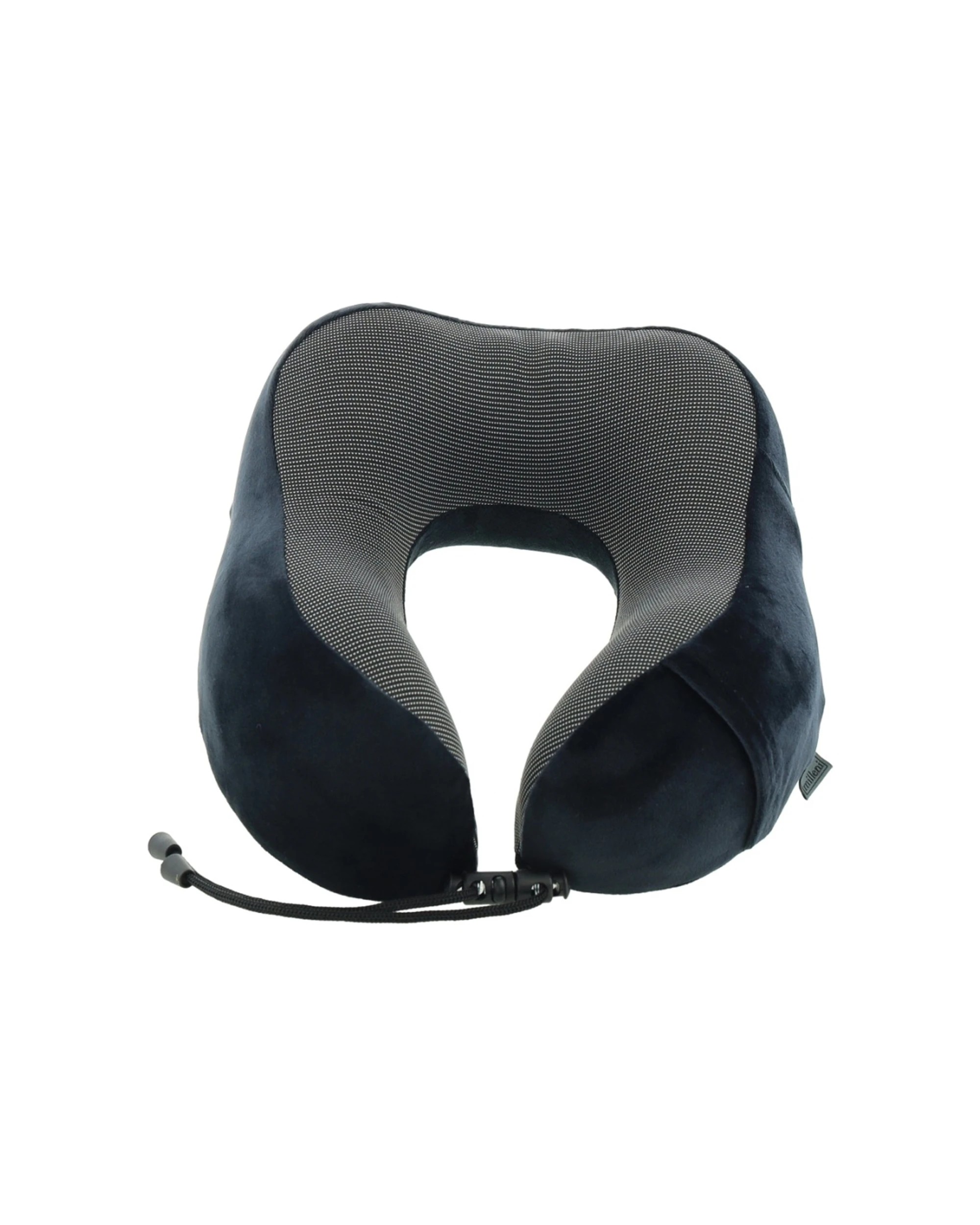 2 Milleni Travel Ergonomic Memory Foam Adjustable Soft Cover Neck Pillow - Black, 2 of 5
