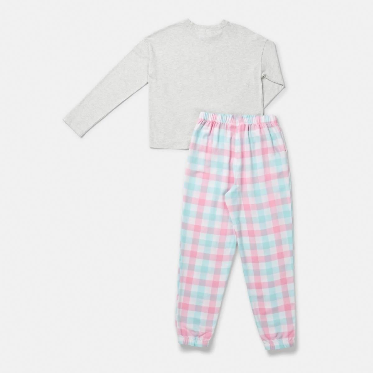 8 Knit Flannelette Pyjama Set Mrl Slogan, 8 of 10