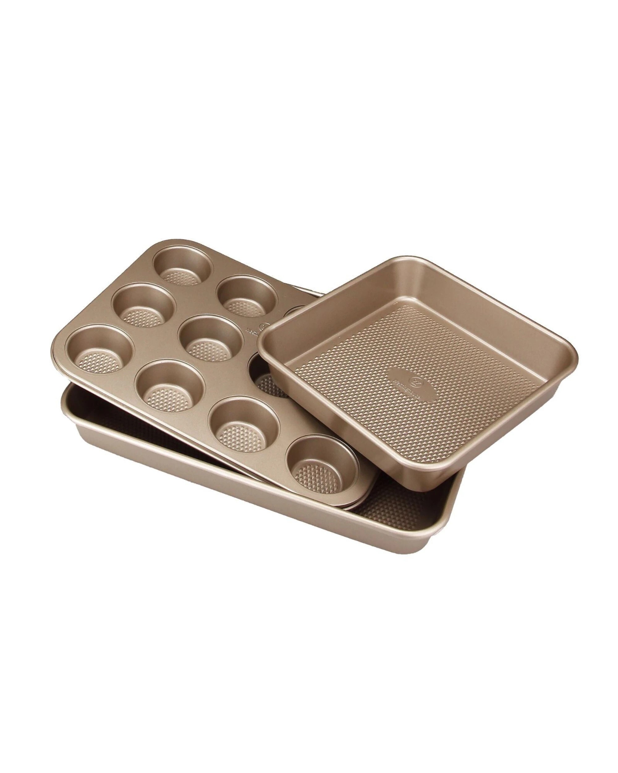 1 Westinghouse 3 Piece Carbon Steel Baking Set with Square, Rectangle & Muffin Pan, 1 of 4