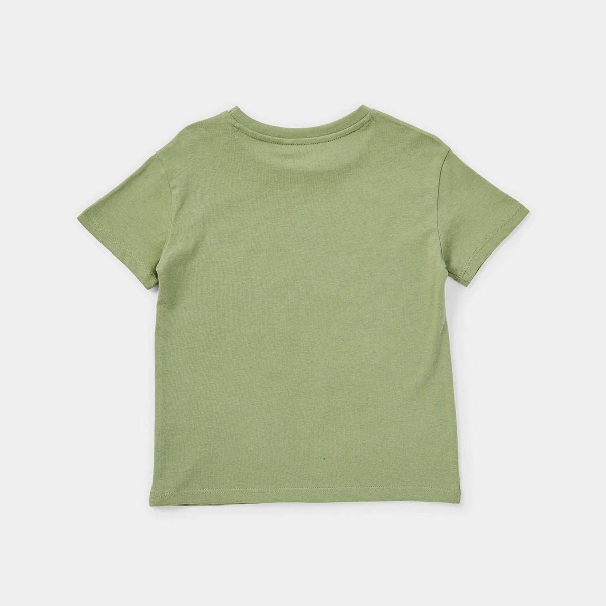 9 Chest Print T-shirt Oil Green, 9 of 9