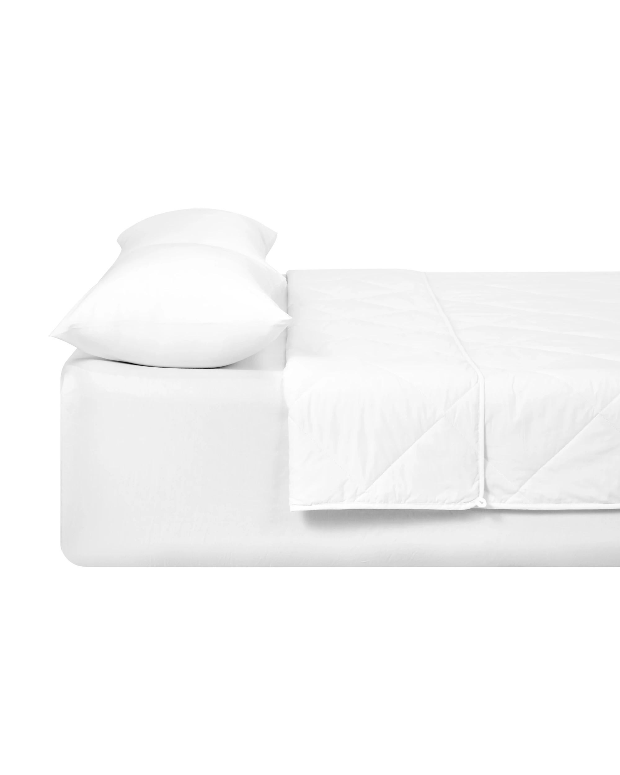 4 Low Warmth Summer Cotton Wool Quilt - Double Bed, White, 4 of 4