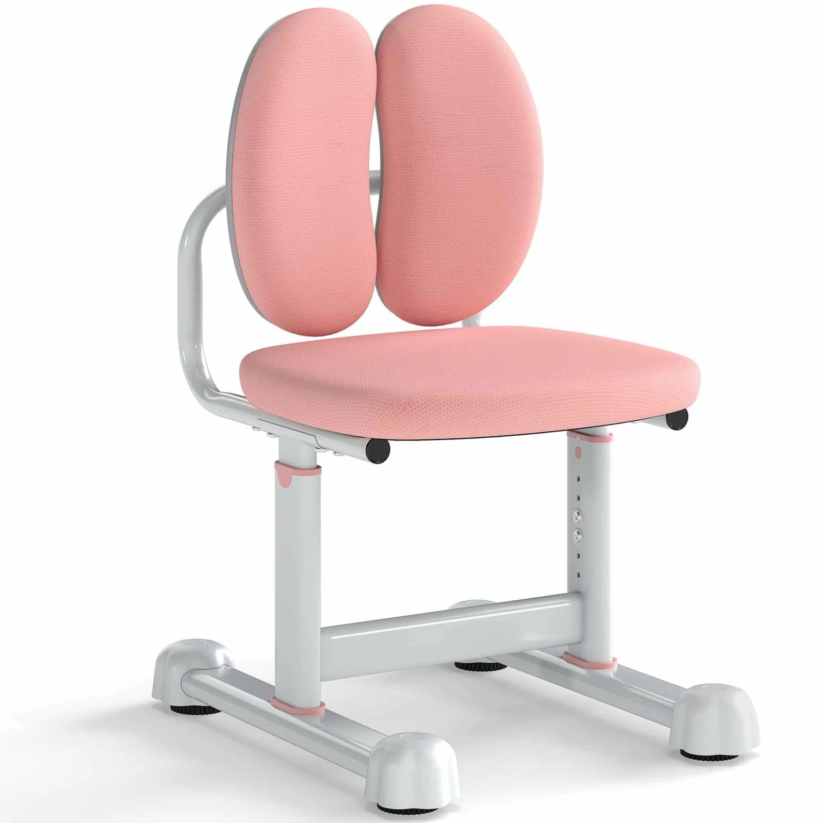 1 Costway Desk Chair Upholstered Computer Task Chair - Pink, 1 of 1