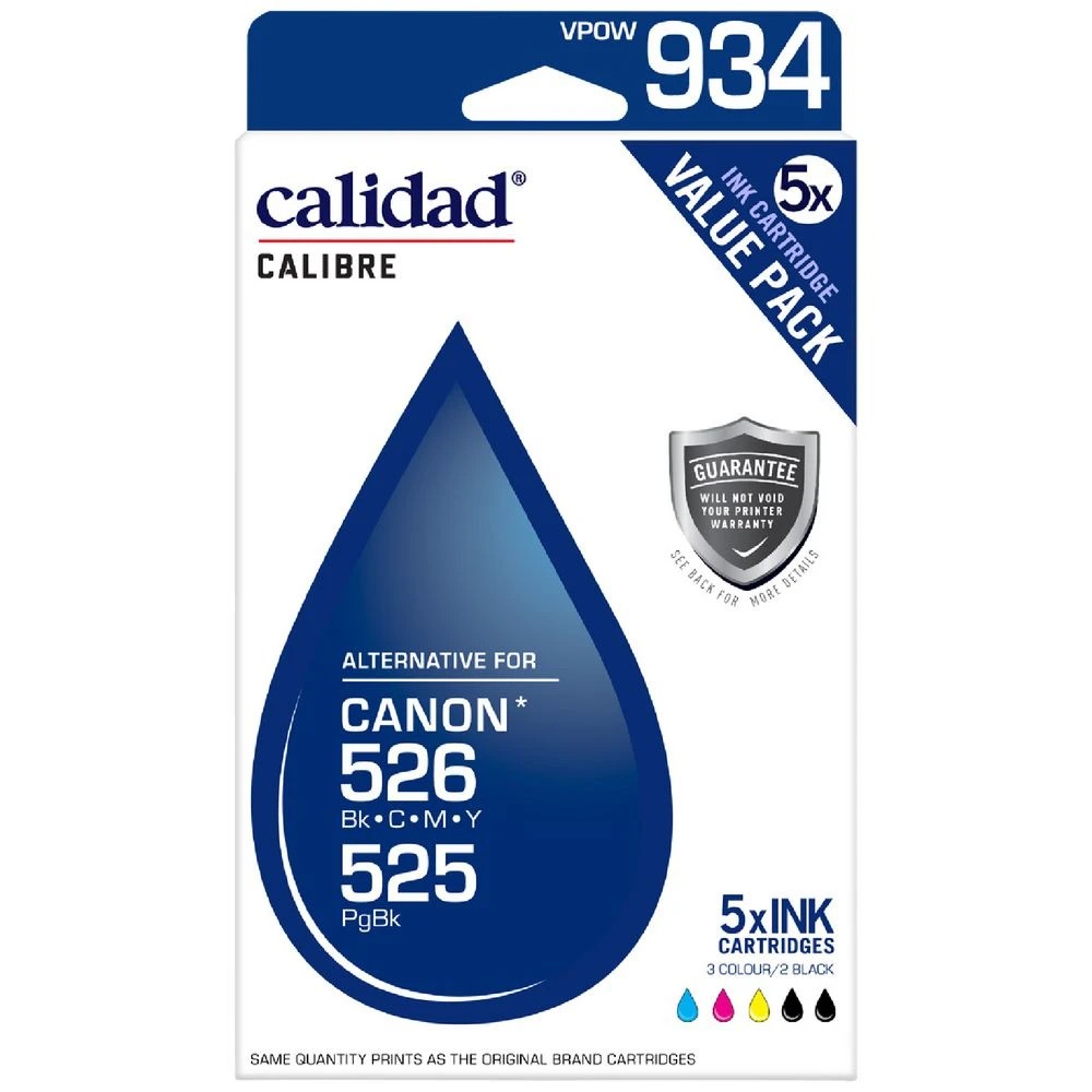 1 Calidad Compatible Canon 525 and 526 Ink Cartridges 5 Pack, 1 of 7