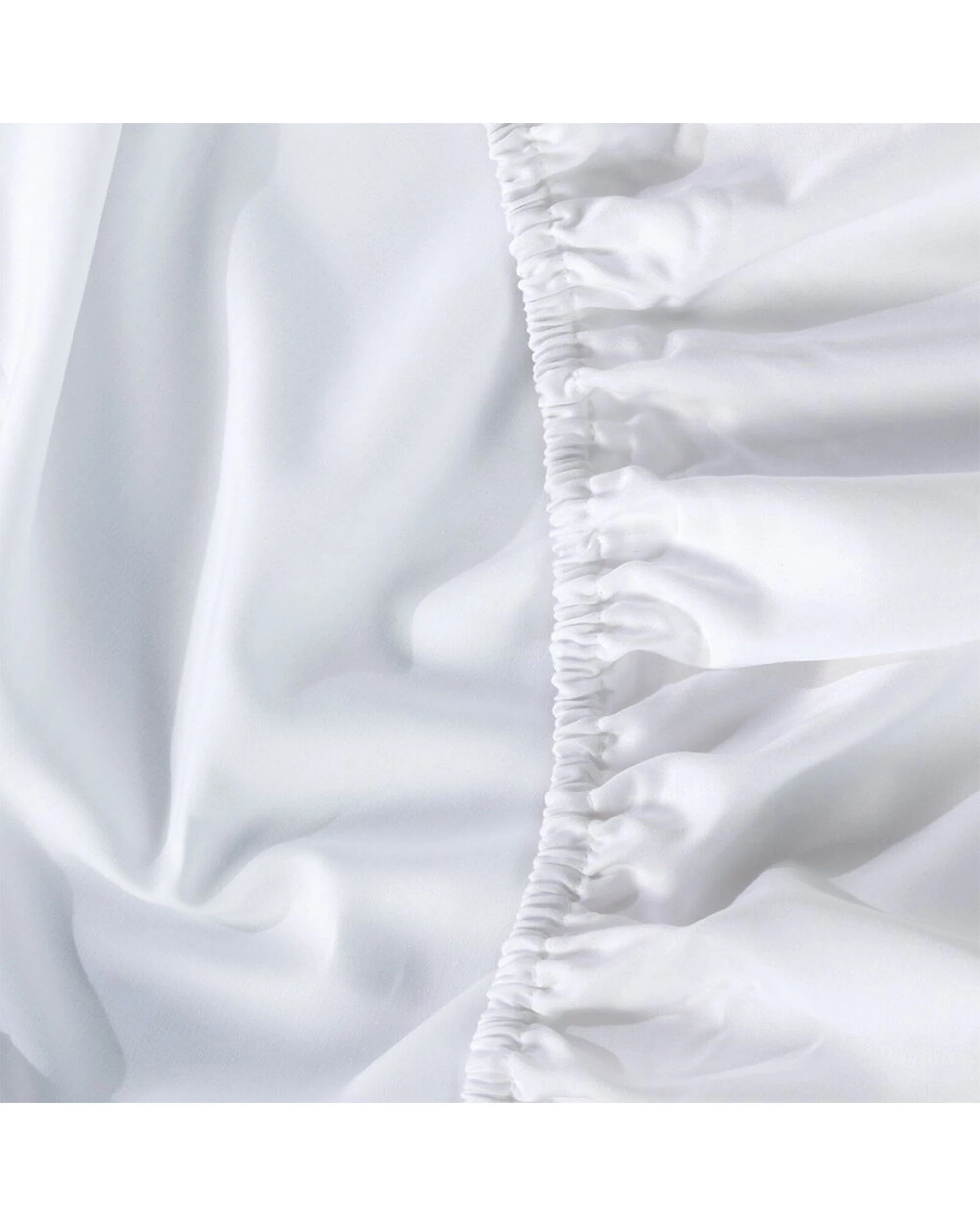 6 Bianca Rosebank 500TC Bamboo Cotton Sateen Blend Sheet Set With 2 Pillowcases - Super King Bed - White, 6 of 7