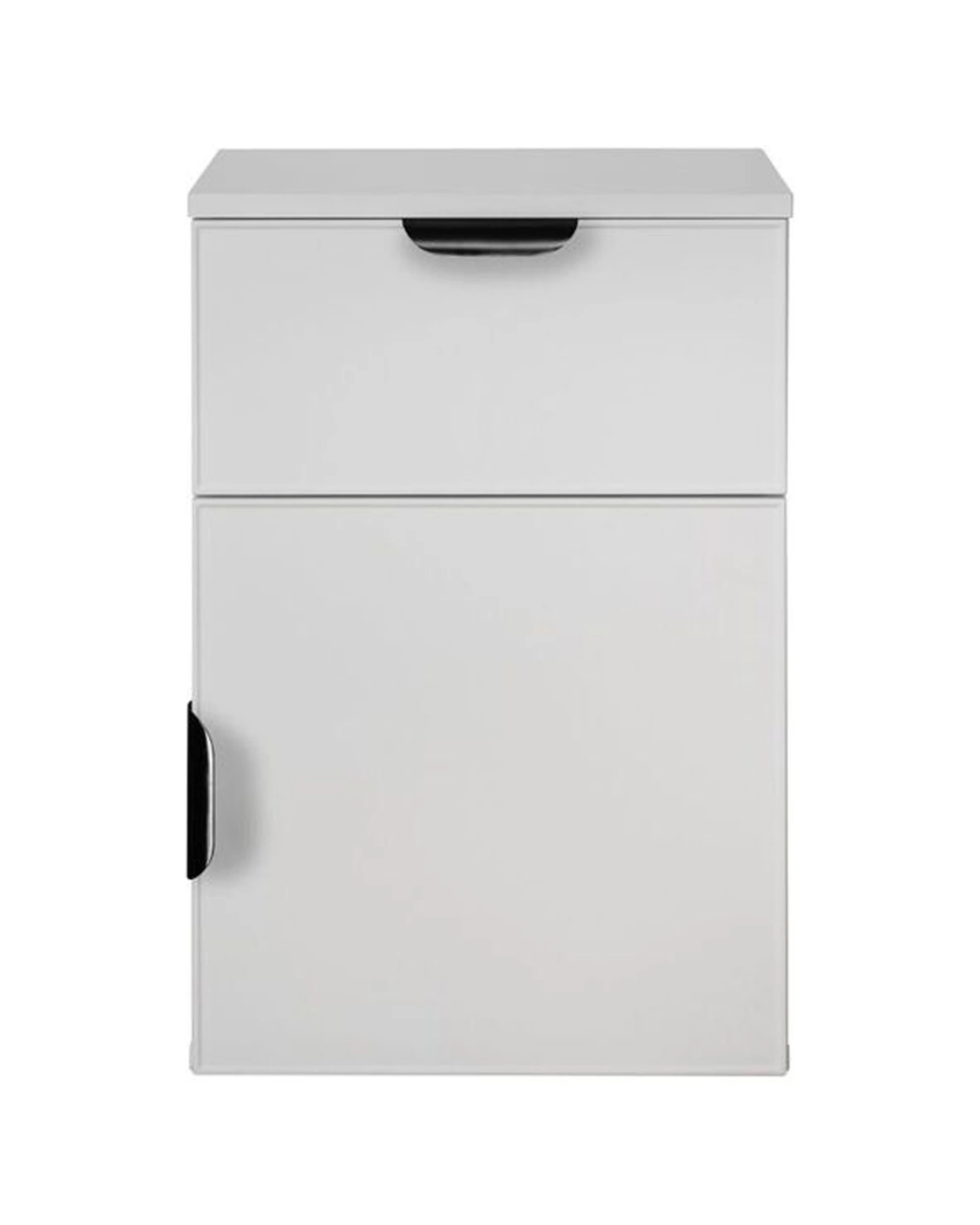 1 European Cabinetry Porto Bedside Table Slim Front Pull Handle - White, 1 of 4