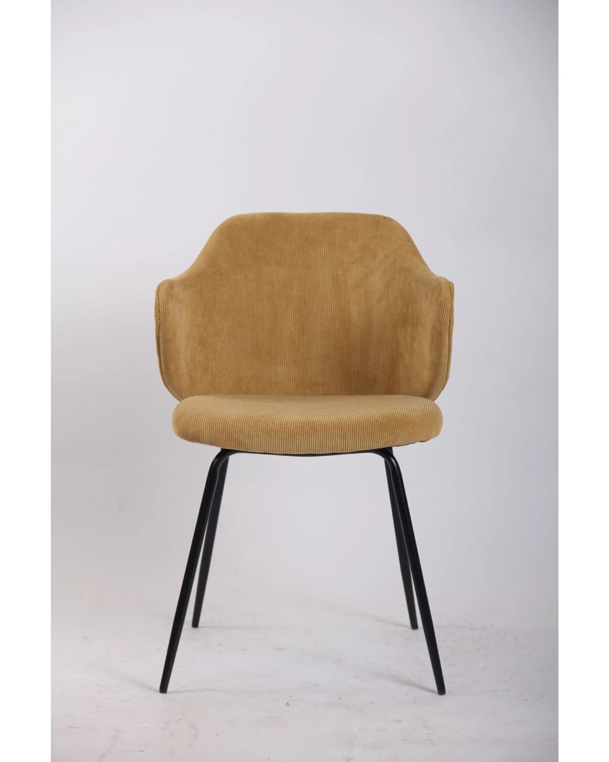 2 BR Home Set of 2 Dining Chairs with Corduroy Upholstery and Metal Legs, 2 of 7