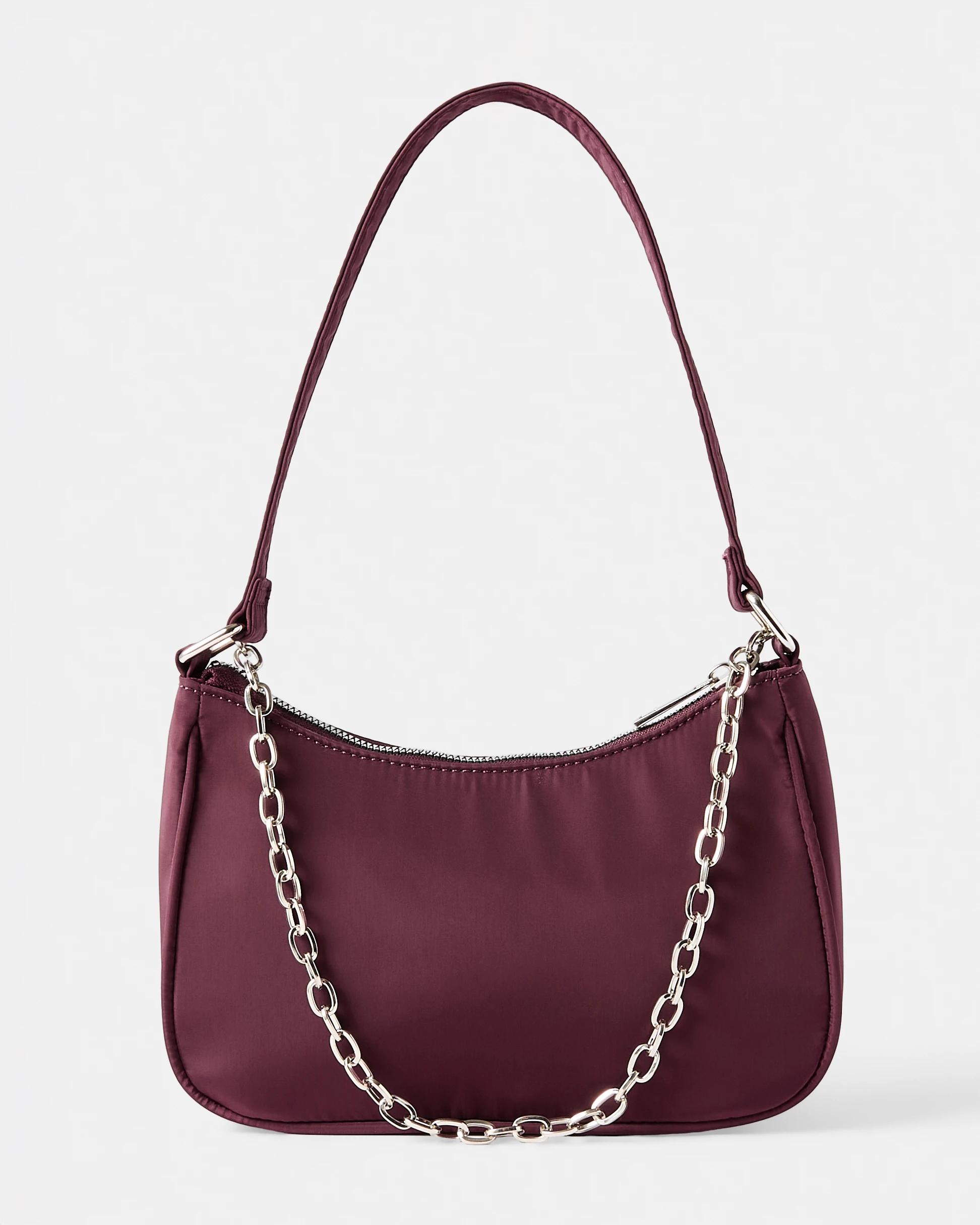 1 Nylon Shoulder Bag Red Plum, 1 of 7
