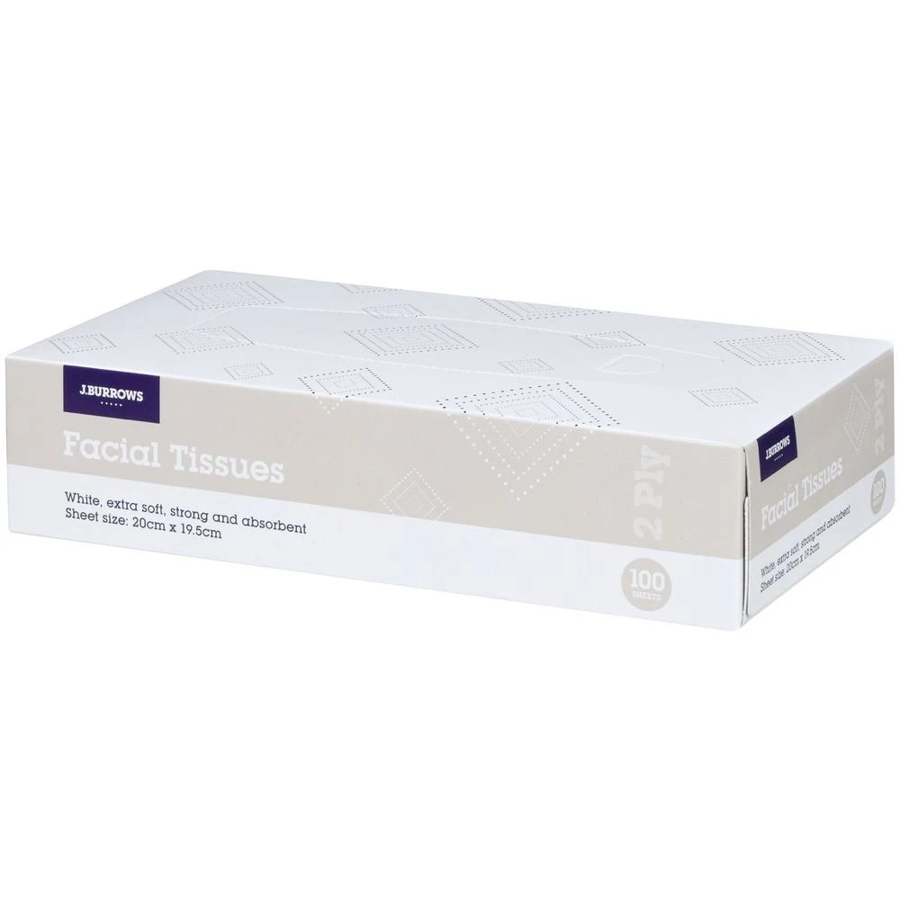 2 J.Burrows Facial Tissues 100 Sheets, 2 of 2