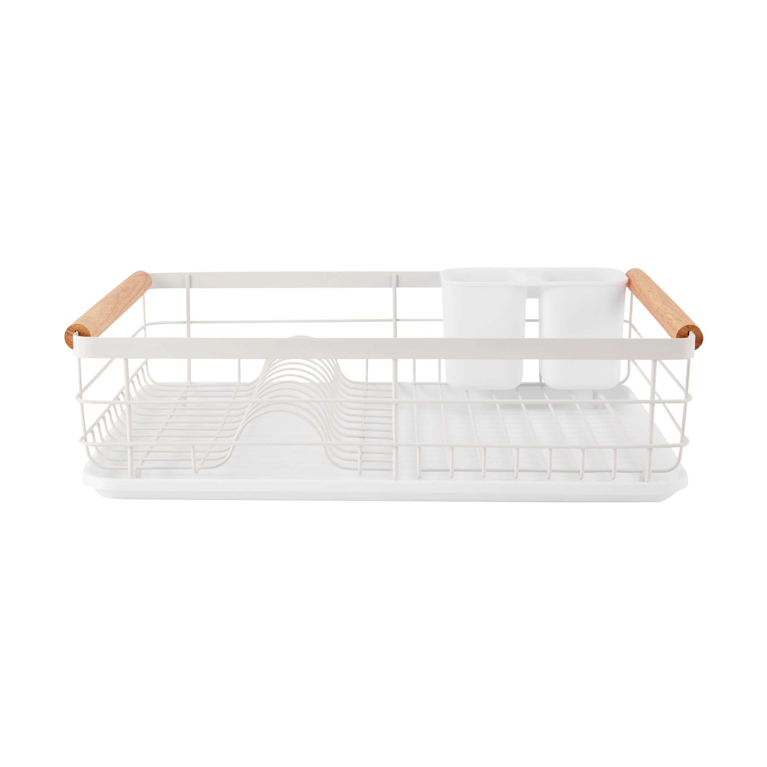 2 White Wooden Handle Dish Rack, 2 of 6