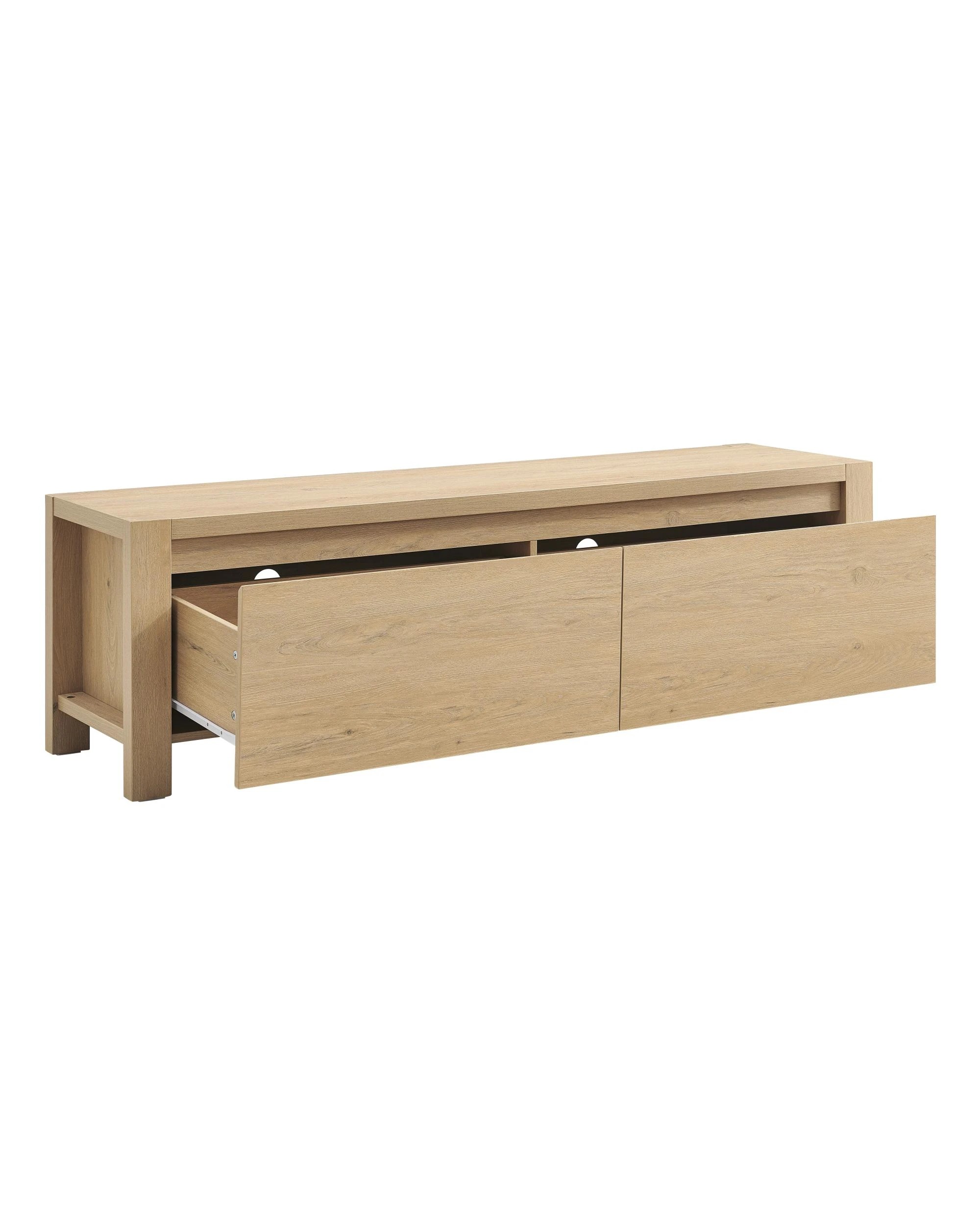 6 Kodu Entertainment TV Unit 2 Drawers - Natural, 6 of 9