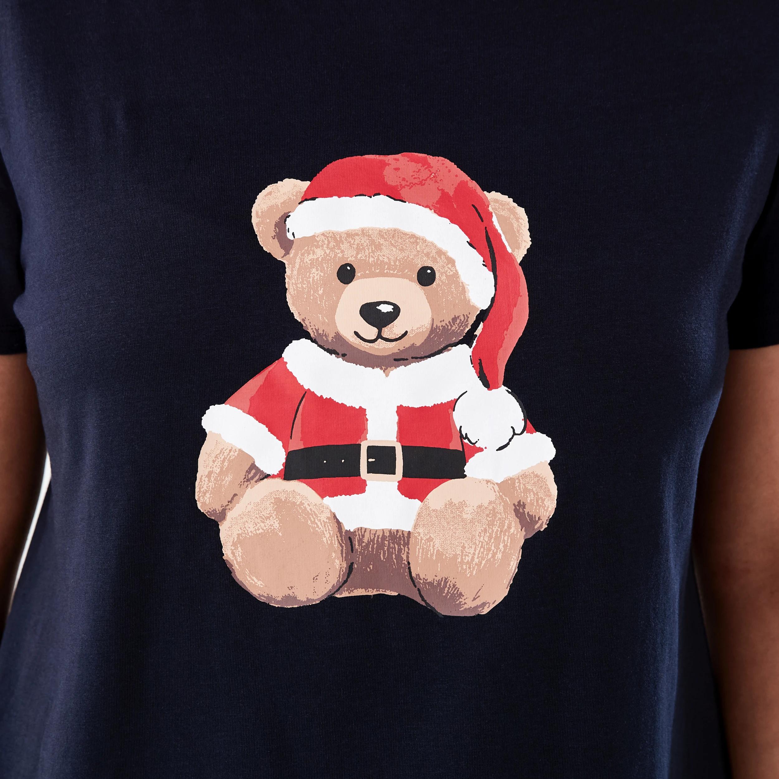 5 Christmas Short Sleeve Knit T-shirt and Shorts Family Matching Knit Pyjama Set Xmas Bear, 5 of 7