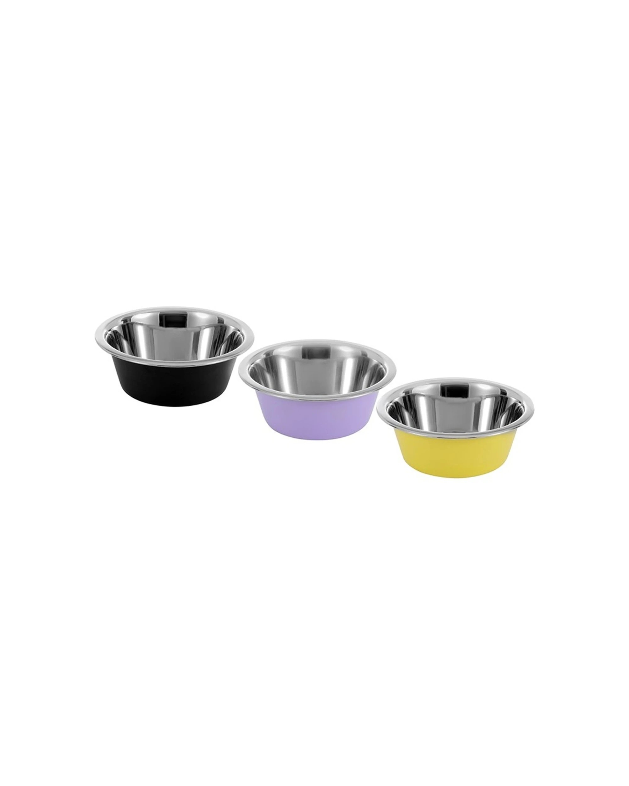 9 Paws And Claws 3pk Stainless Steel Cat Dog Food Drink Bowl 600ml Set - Multi, 9 of 9