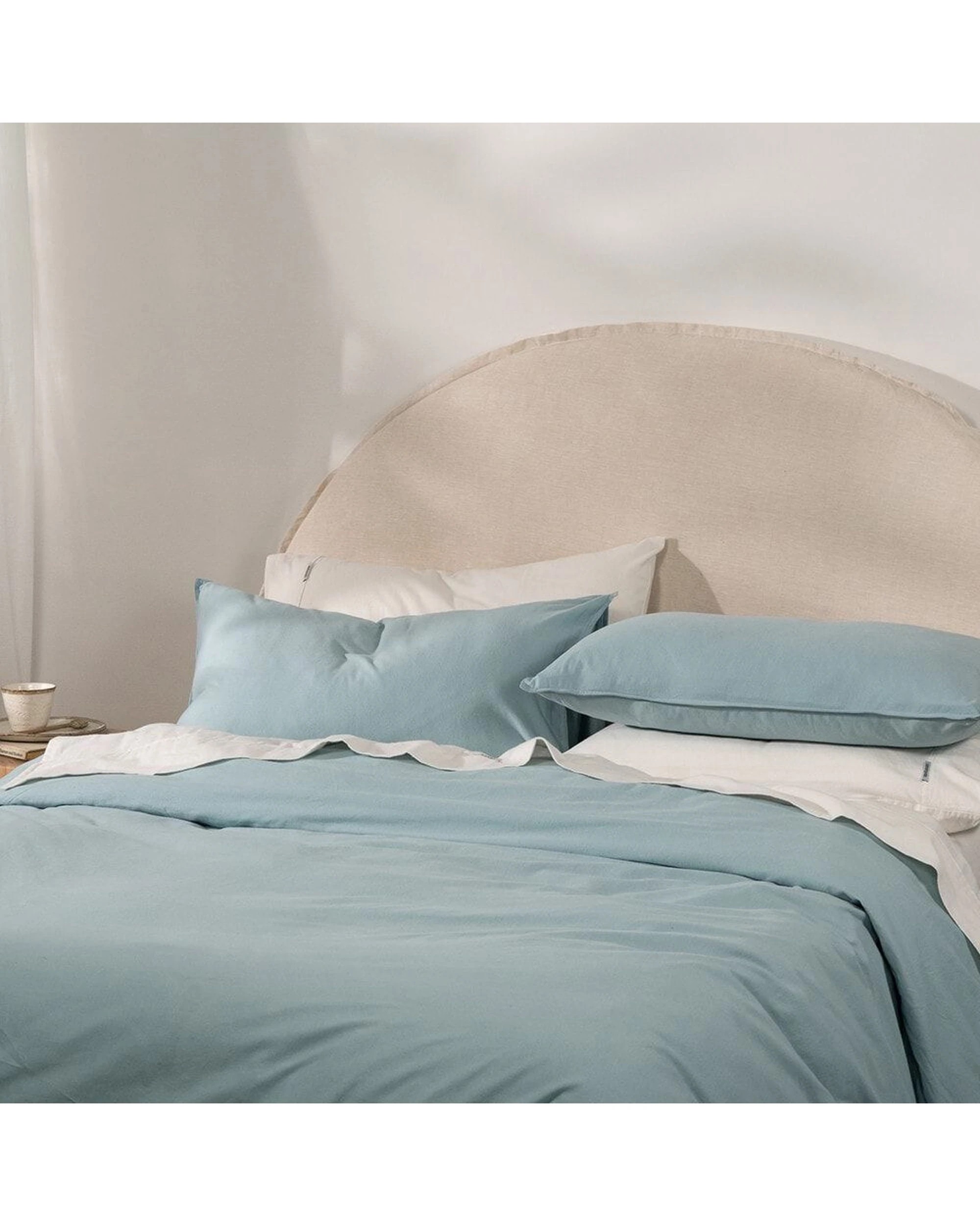 5 Canningvale Cozi Cotton Flannelette Bedding Quilt Cover Set Seafoam - Queen Bed - Green, 5 of 5