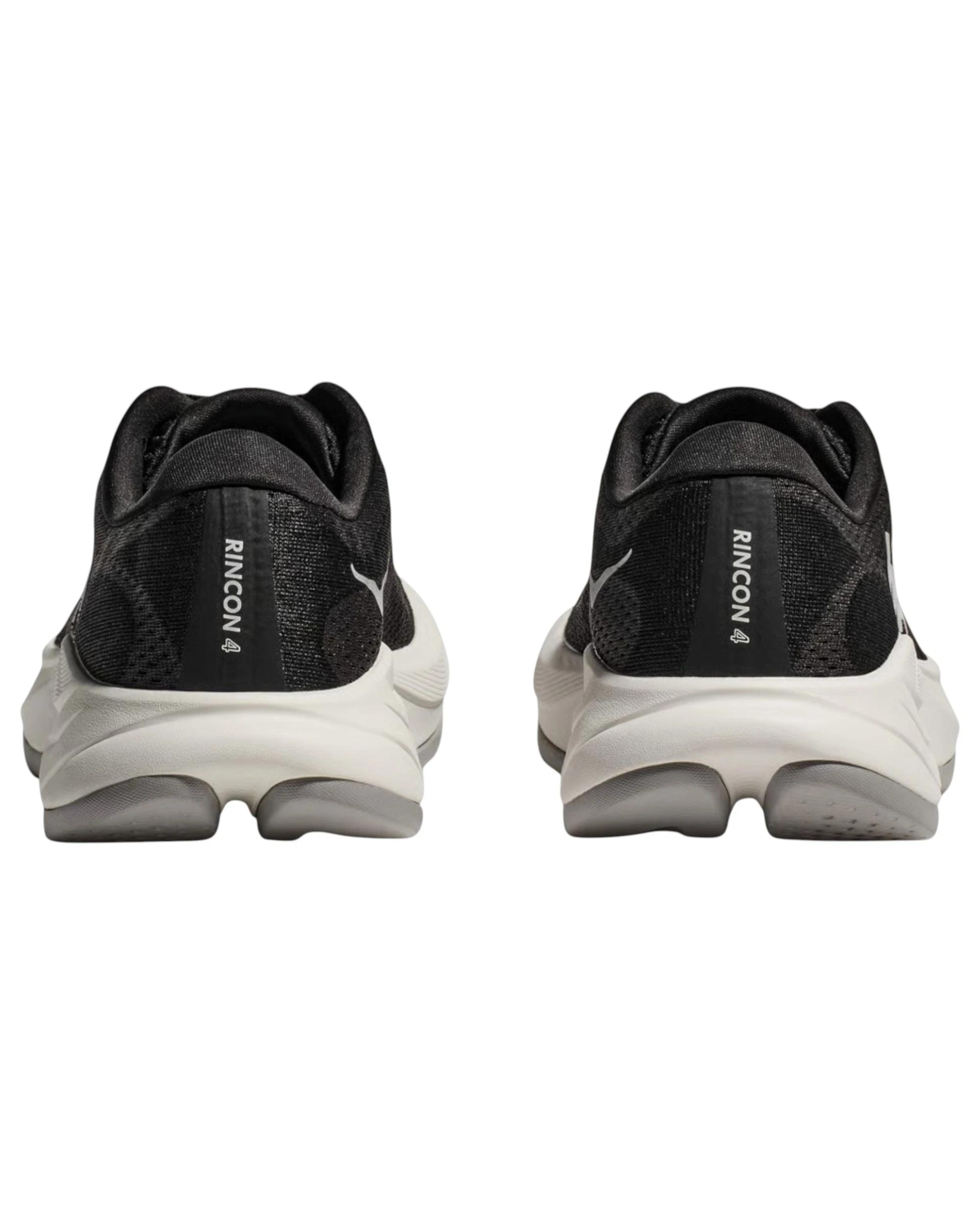 4 Hoka Mens Rincon 4 Athletic Running Shoes BLACK/WHITE, 4 of 8