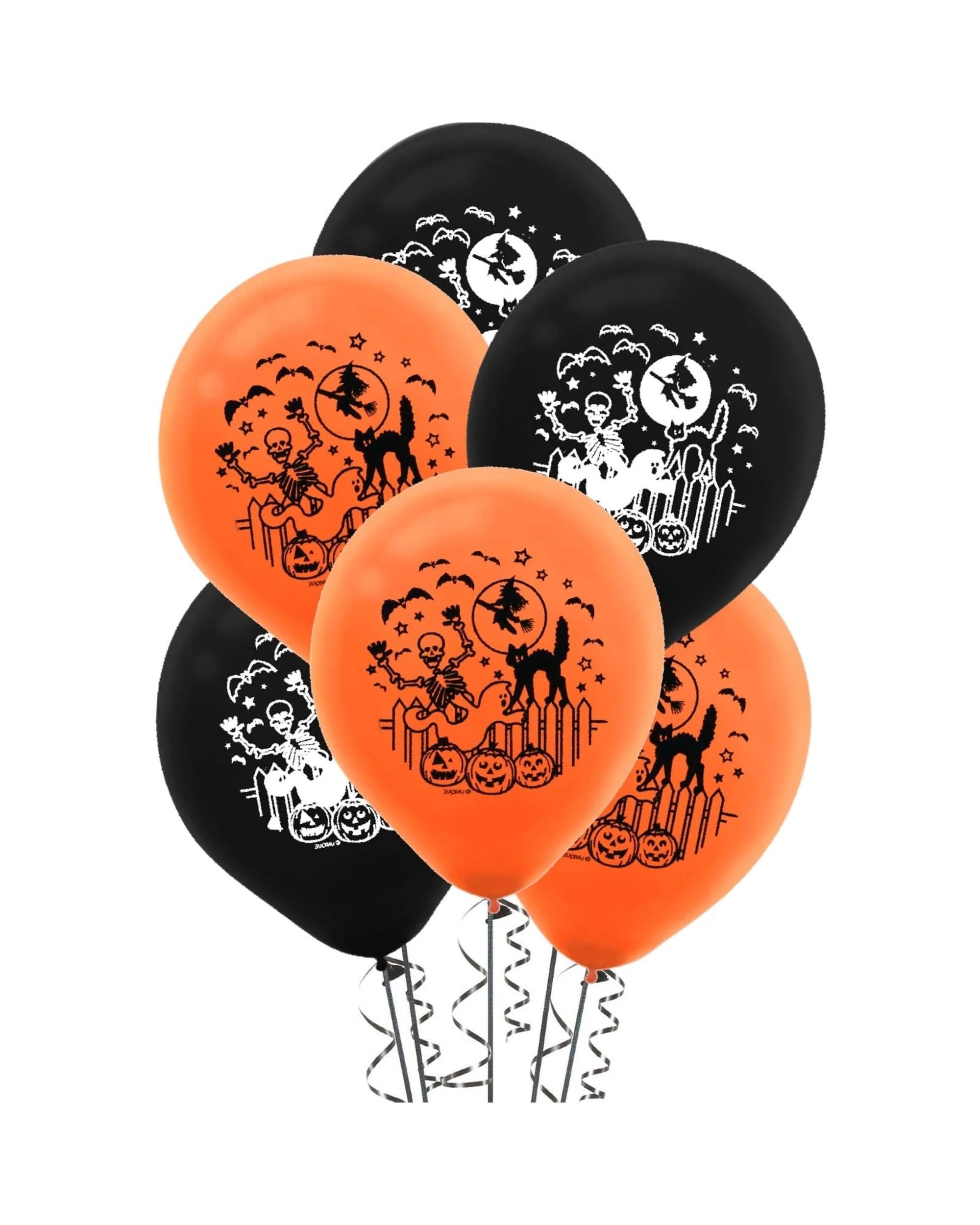 1 Meteor Spooky Halloween Balloons Pack of 10 - Multi, 1 of 2