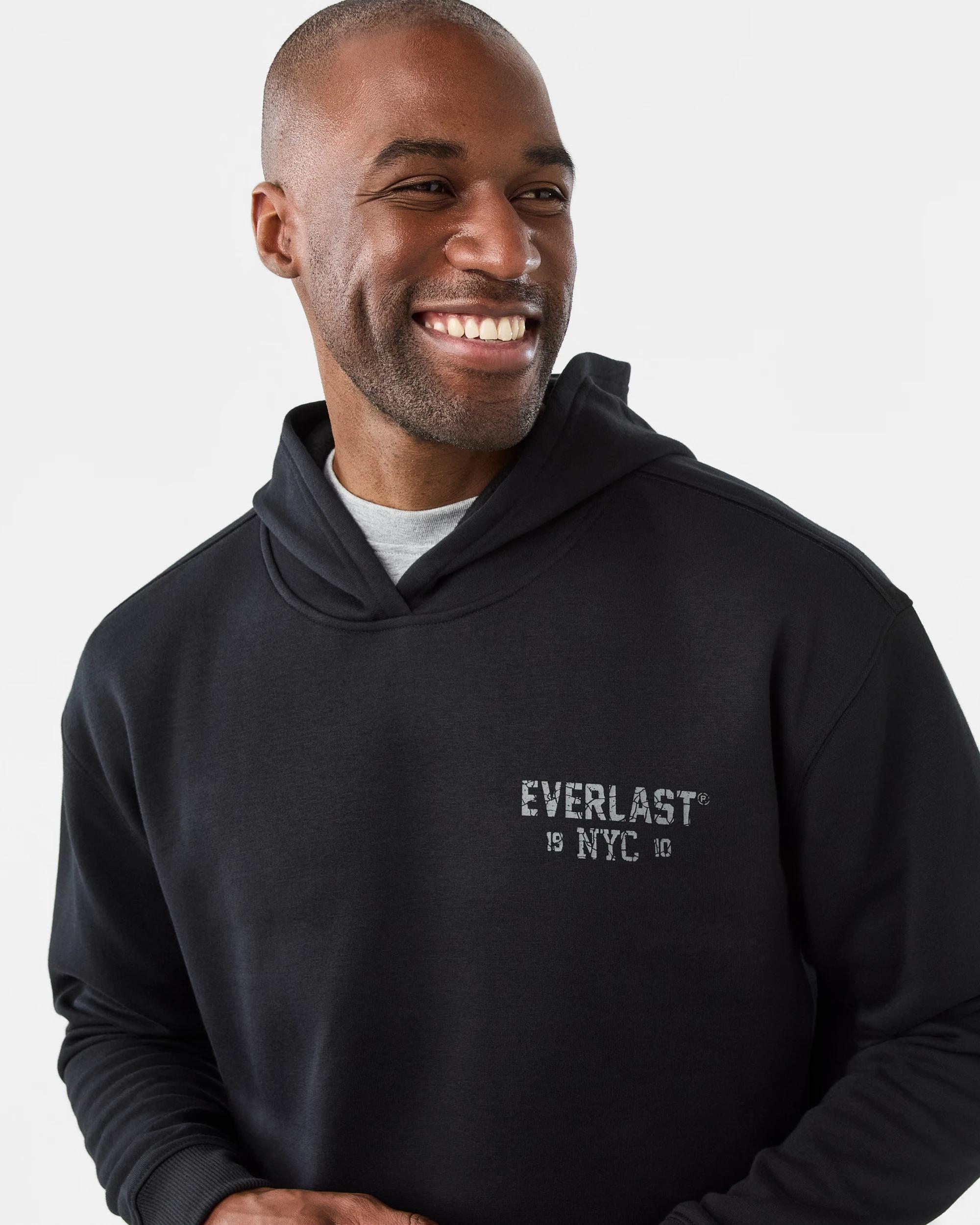 4 Everlast Mens Oversized Trend Hoodie Black, 4 of 8