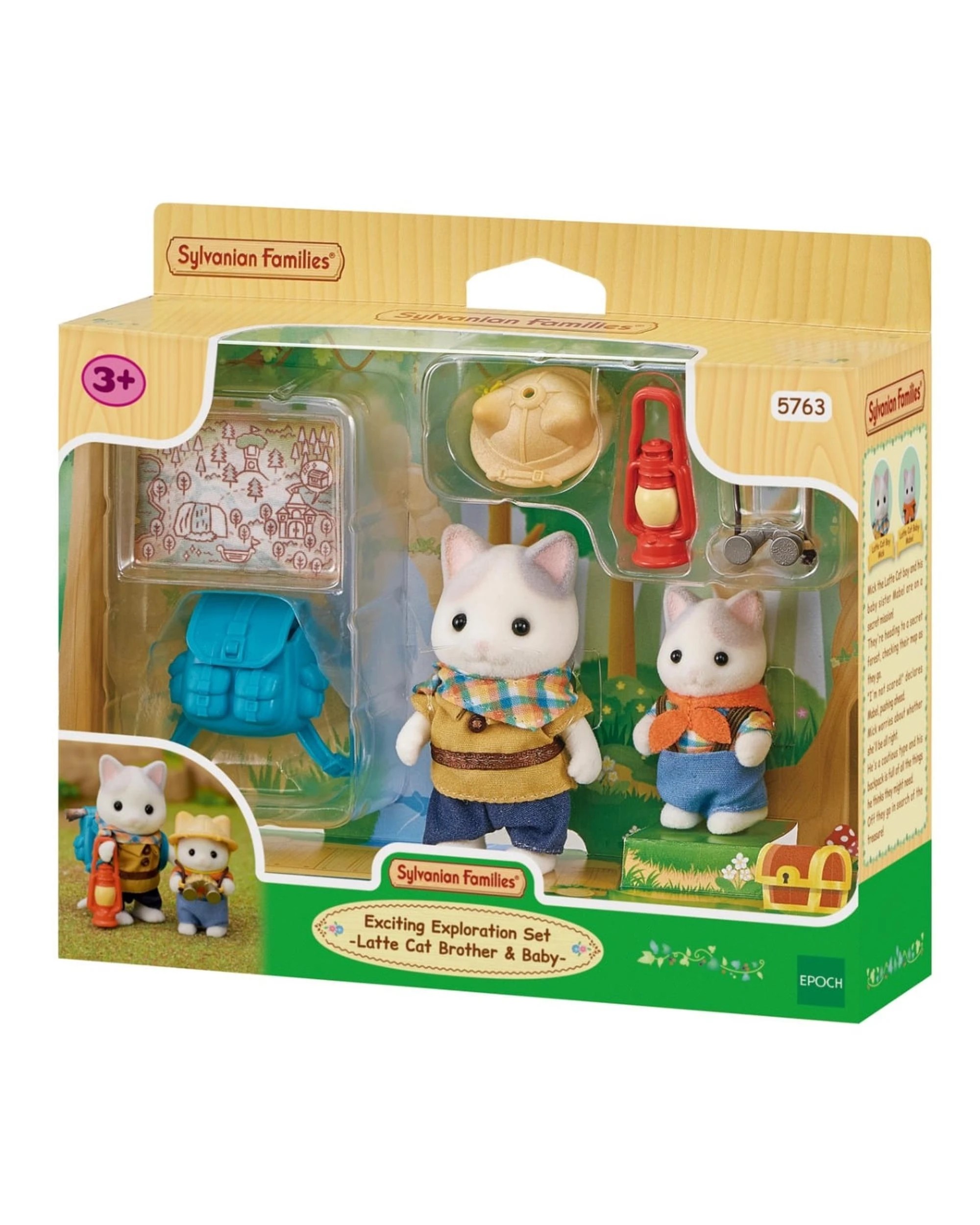 1 Sylvanian Families Exciting Exploration Set Latte Cat Brother and Baby, 1 of 3