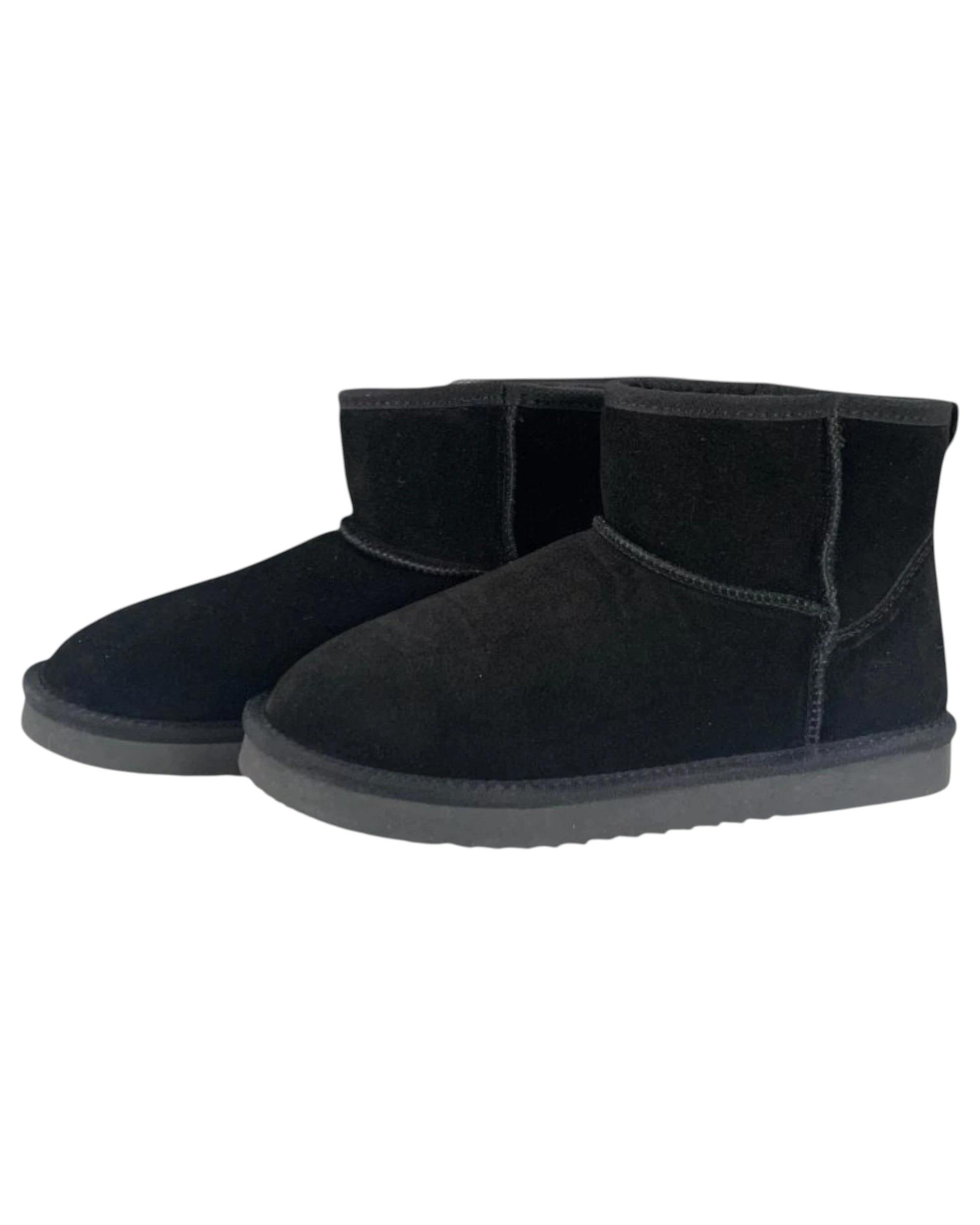 3 Grosby Mens Juneau Black Boot Slippers Casual Slip On Shoes BLACK, 3 of 8