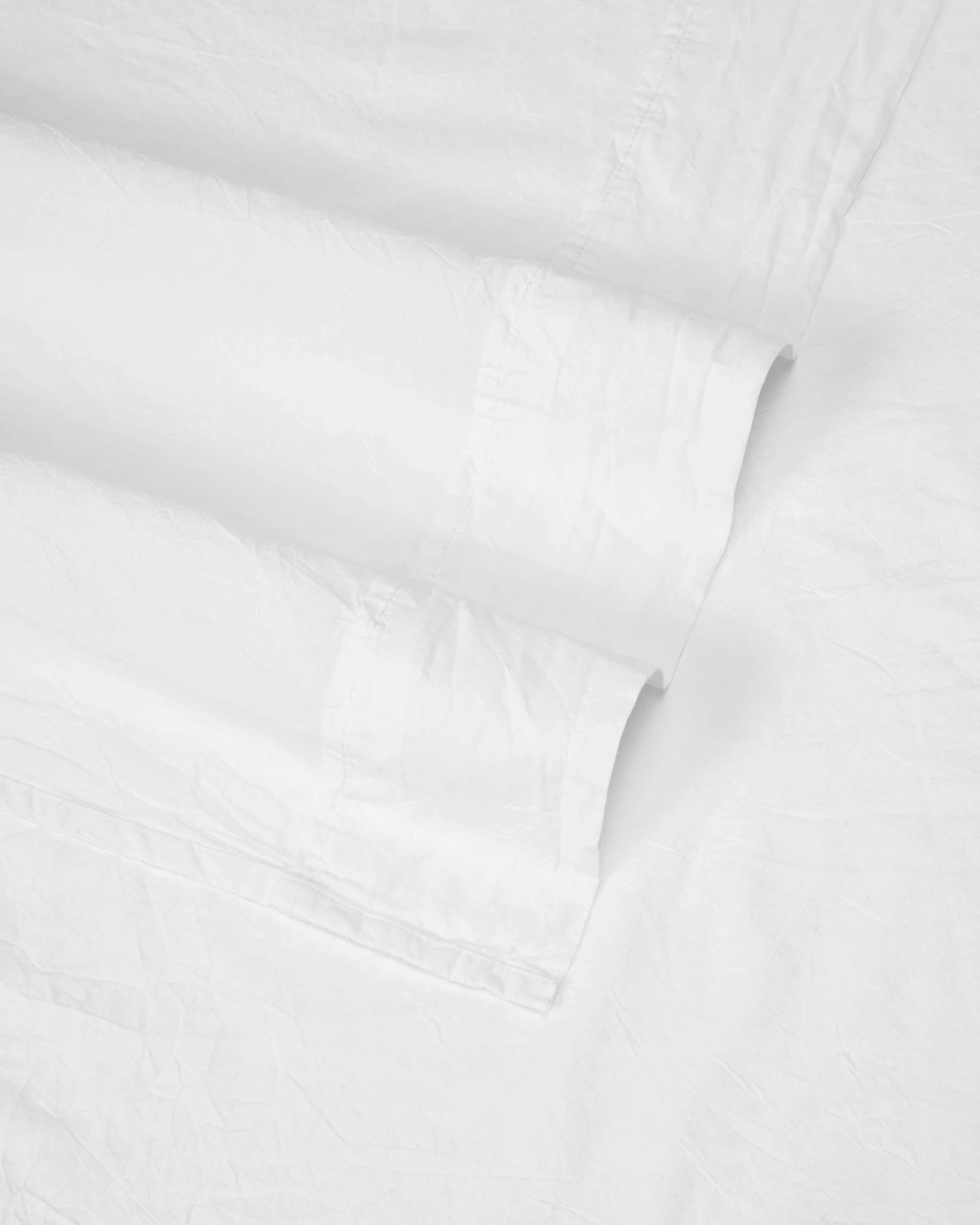 4 Stonewashed Cotton Sheet Set - Queen Bed, White, 4 of 6