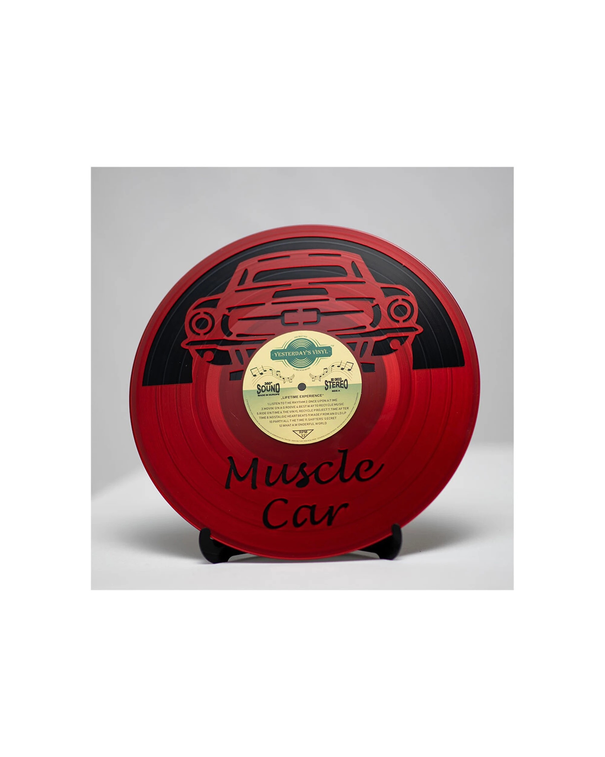 3 Yesterday's Vinyl Record Music Lover 30cm 3D Decoration Muscle Car Wall Art - Multi, 3 of 4