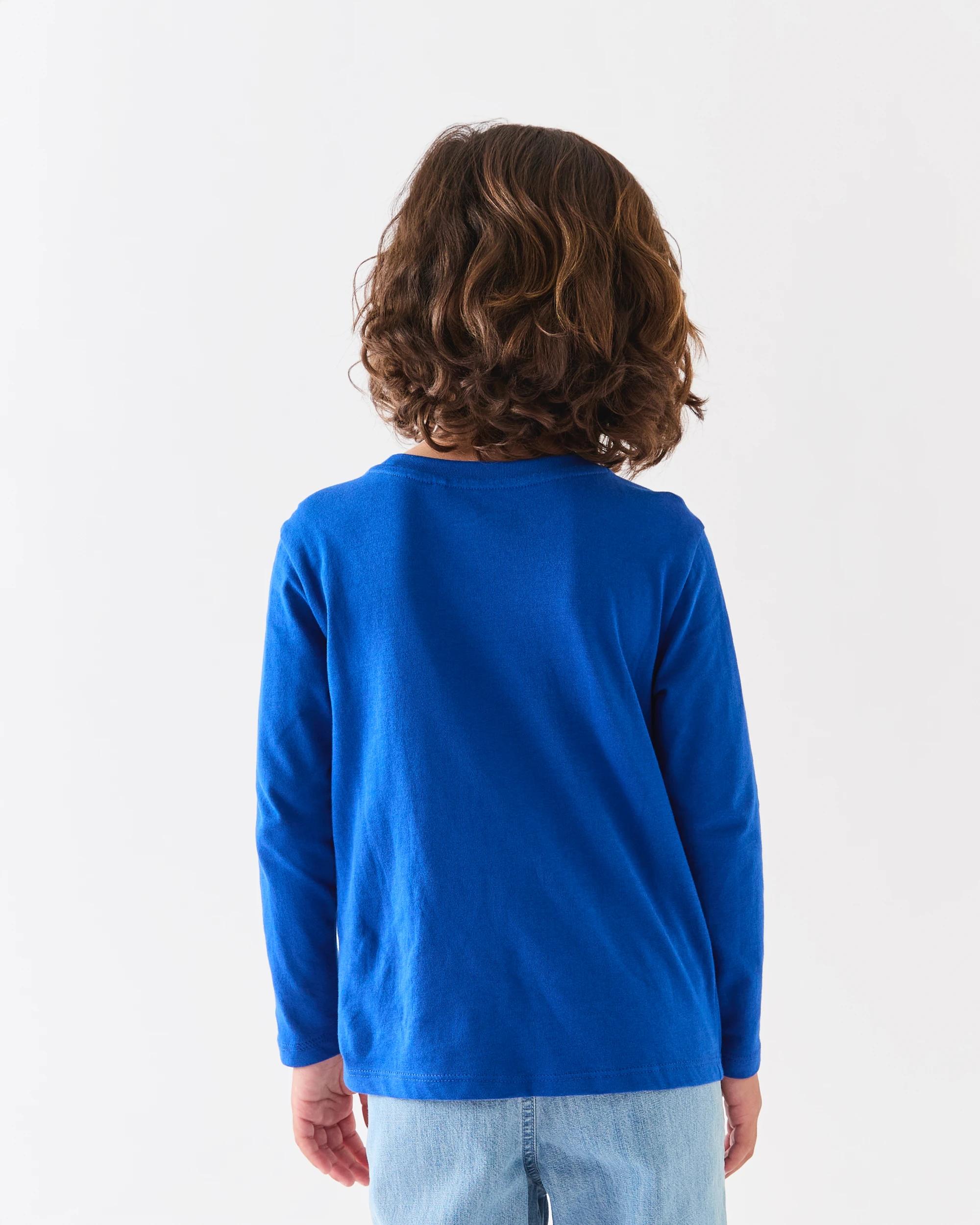 2 Long Sleeve Print T-shirt Blu Busy, 2 of 7