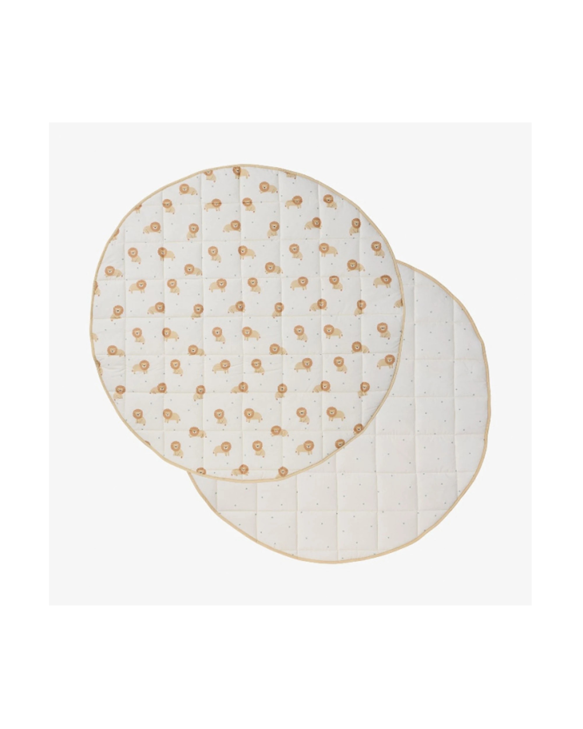 3 Linen House Kids Cat Nap Play Mat Quilted Soft Padded Nursery Baby Floor Mat - White, 3 of 7