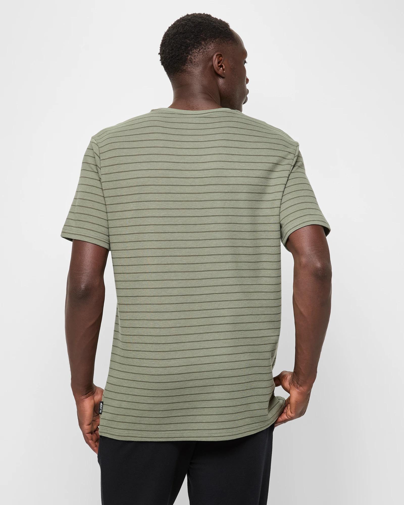 4 Australian Cotton Blend Textured Sleep T-shirt - Maxx GREEN, 4 of 5