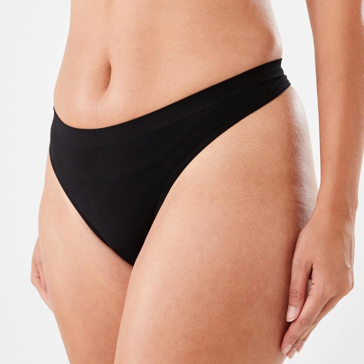 1 Ultra Smooth Seamfree G-String Briefs BLACK, 1 of 6