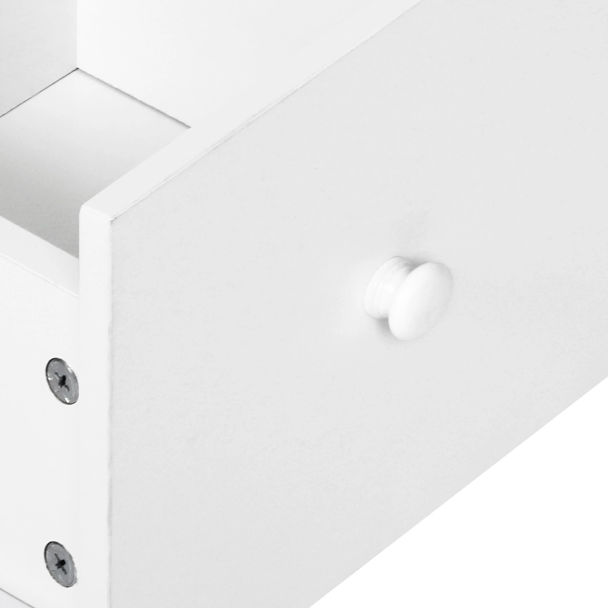 4 Levede Slim Bedside Table Nightstand Side End Table Storage Bedroom Cabinet - White, 4 of 9