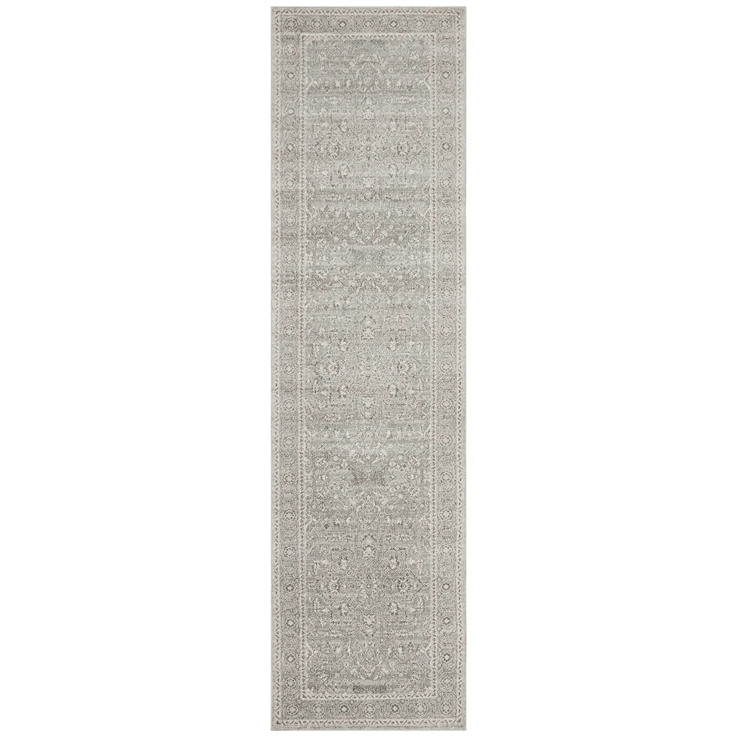 2 Common Ground Rugs Encore 261 500x80cm - Extra Large Runner Power Loomed Pet Friendly Rug - Silver, 2 of 7