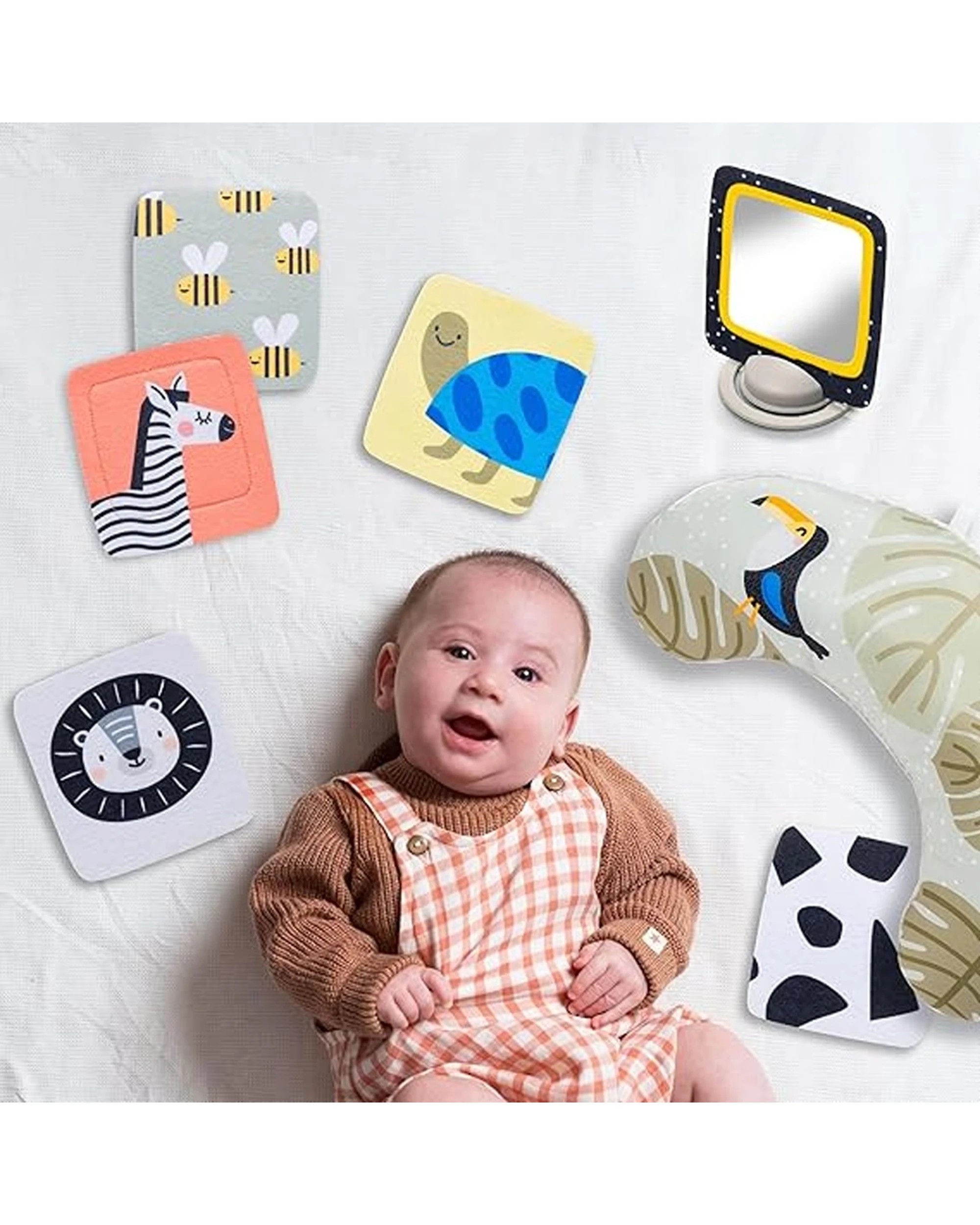 2 Taf Toys Tummy-Time Set Ergonomic Support Baby Play Mat With Cards - Multi, 2 of 2