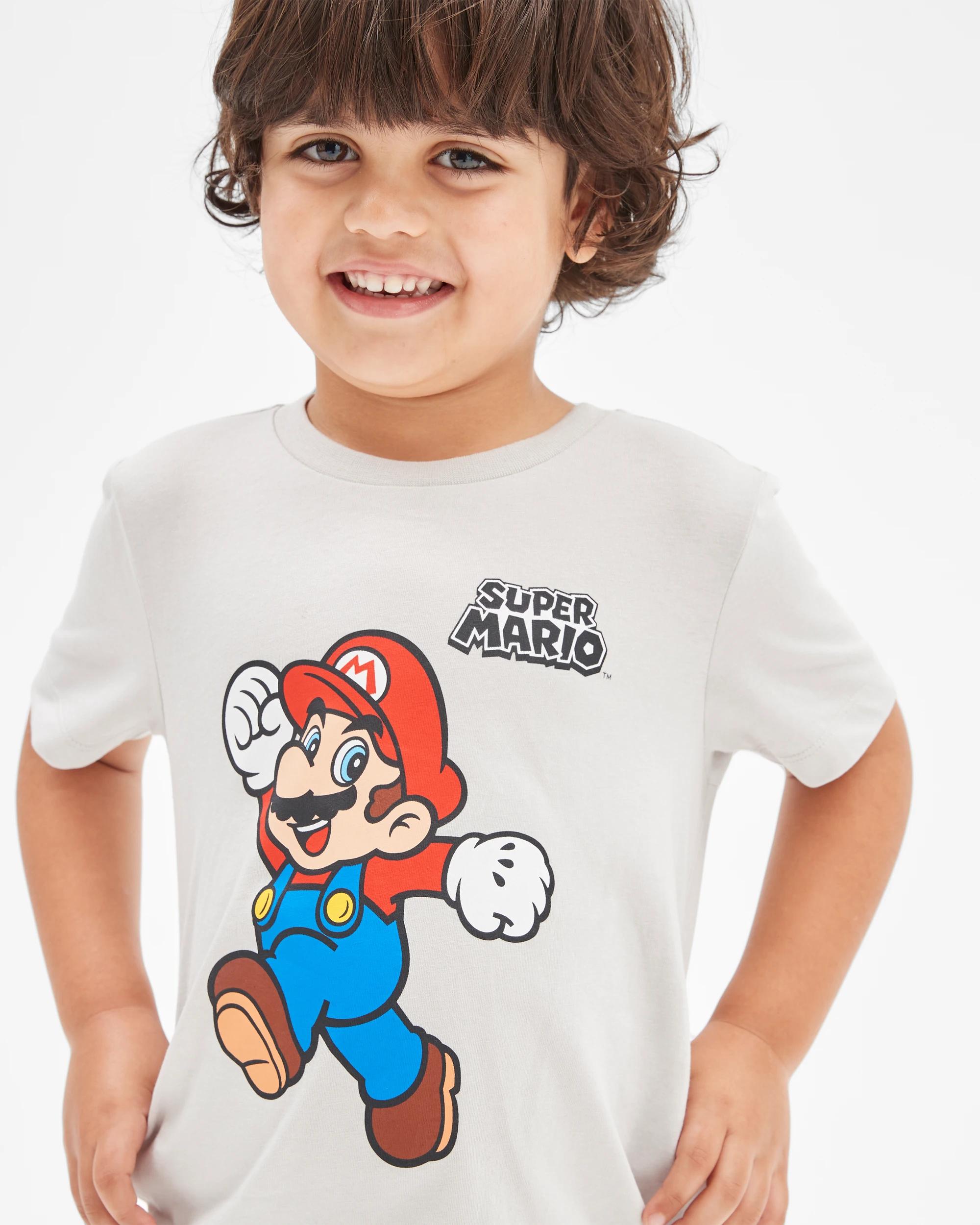 4 Super Mario Australian Cotton Younger Boys Pyjama Set 2 Pack MULTI, 4 of 8