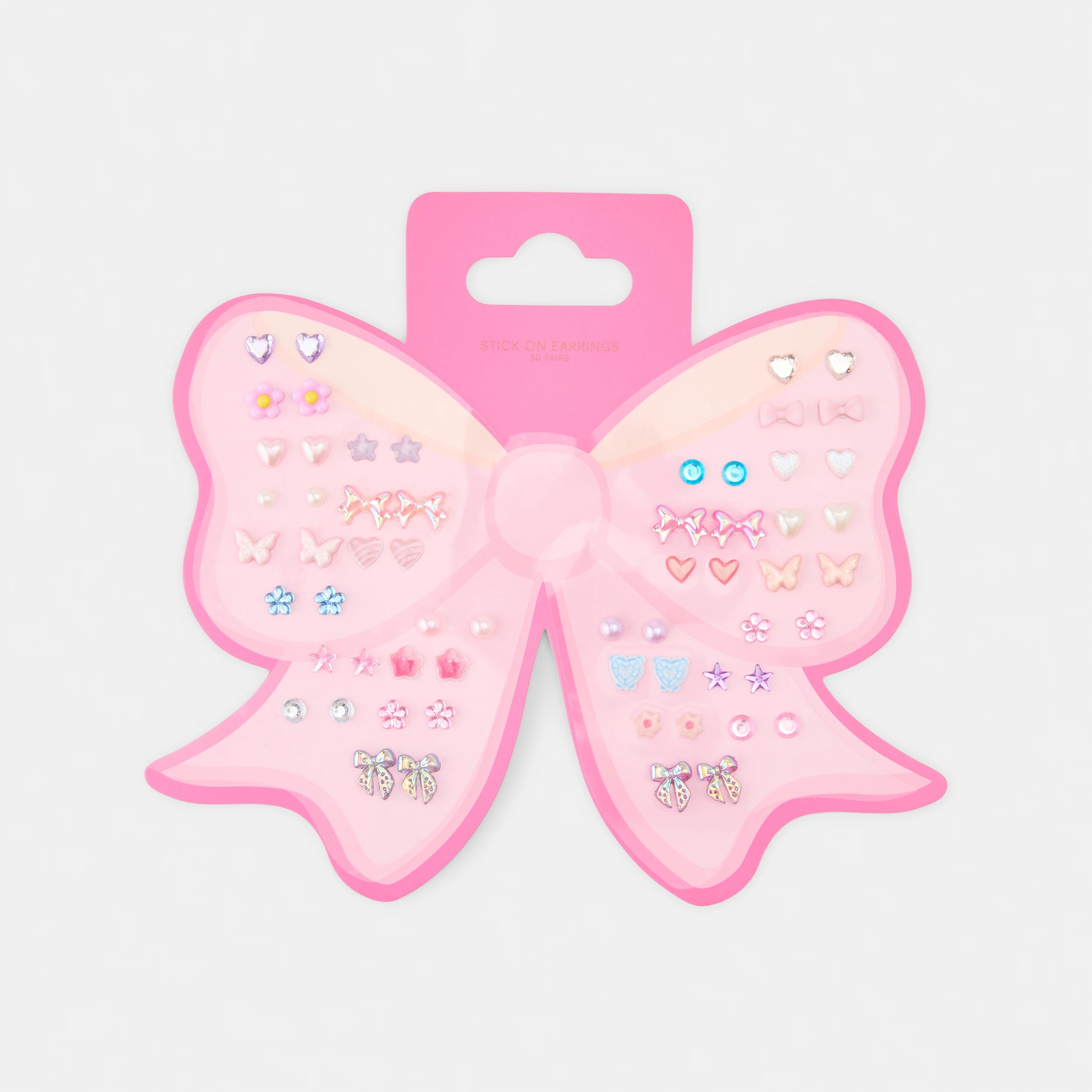3 30 Pack Stick On Earrings - Bow, 3 of 4