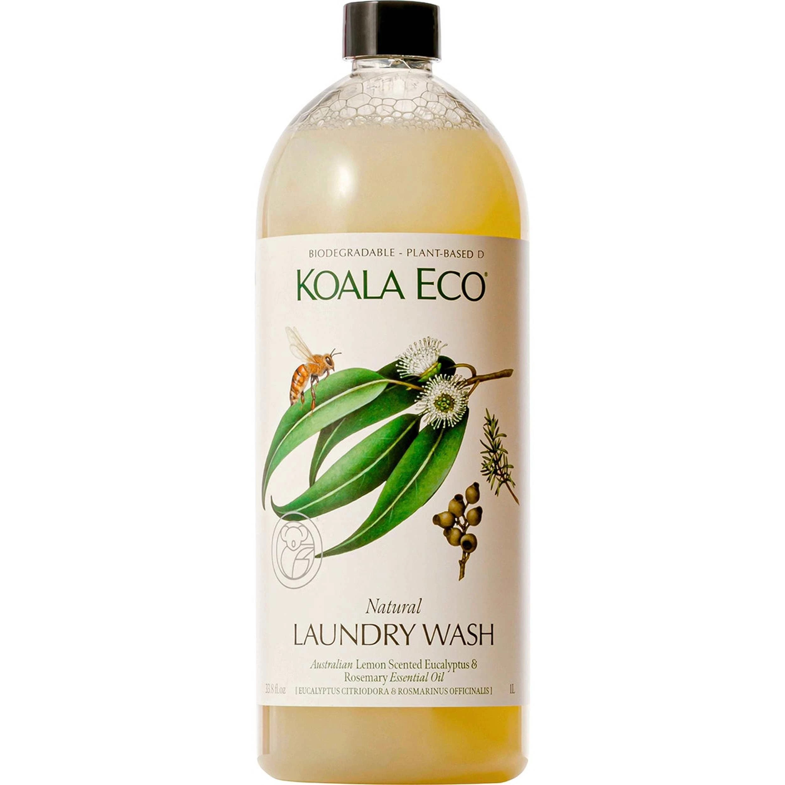 1 Koala Eco Laundry Liquid Lemon Scented Eucalyptus & Rosemary 1 Litre, 1 of 3