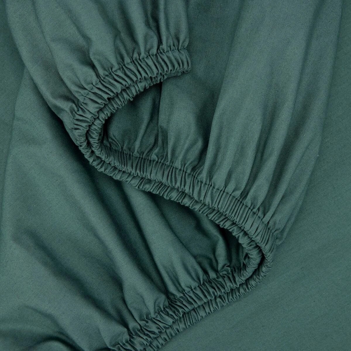 3 250 Thread Count Cotton Rich Fitted Sheet - King Bed, Teal, 3 of 4